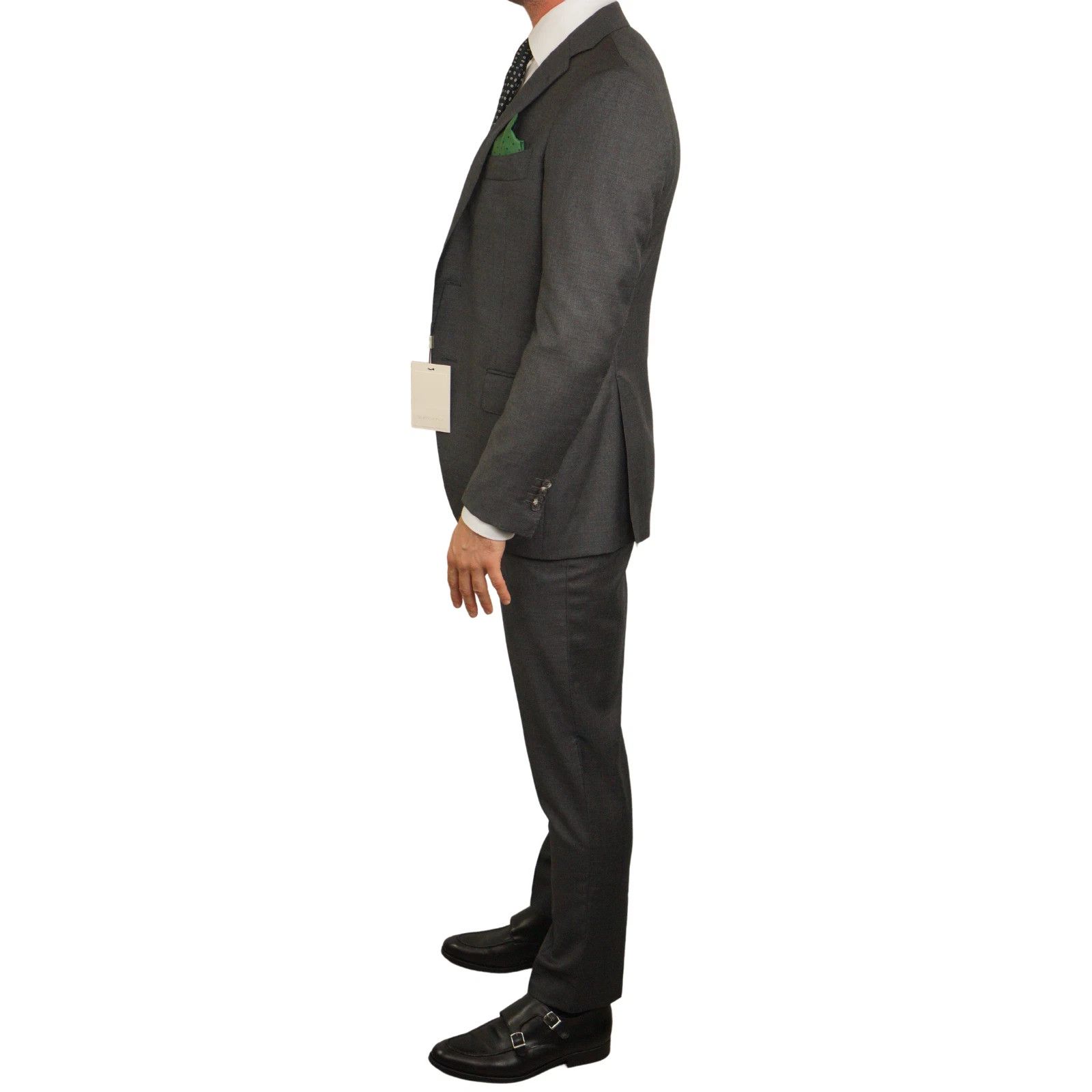 Suitsupply Men Suitsupply 3 Piece Suit Dark Grey Lazio 110's Wool US36 Size 36R - 4 Thumbnail