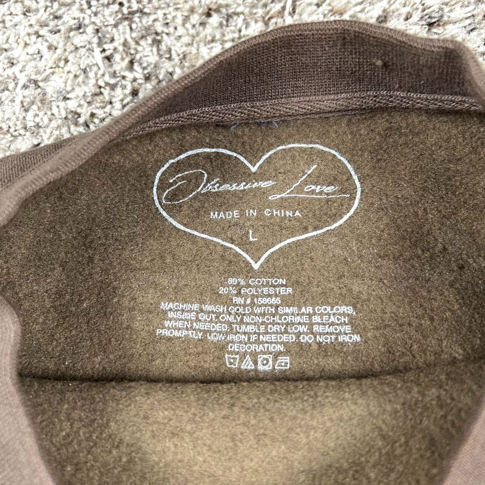 Gloverall Obsessive Love Sweatshirt Womens Large Brown All Over Graphic Crewneck Long Mushrooms Shrooms Trippy Oversized Bohemian Magical Size L / US 10 / IT 46 - 2 Thumbnail