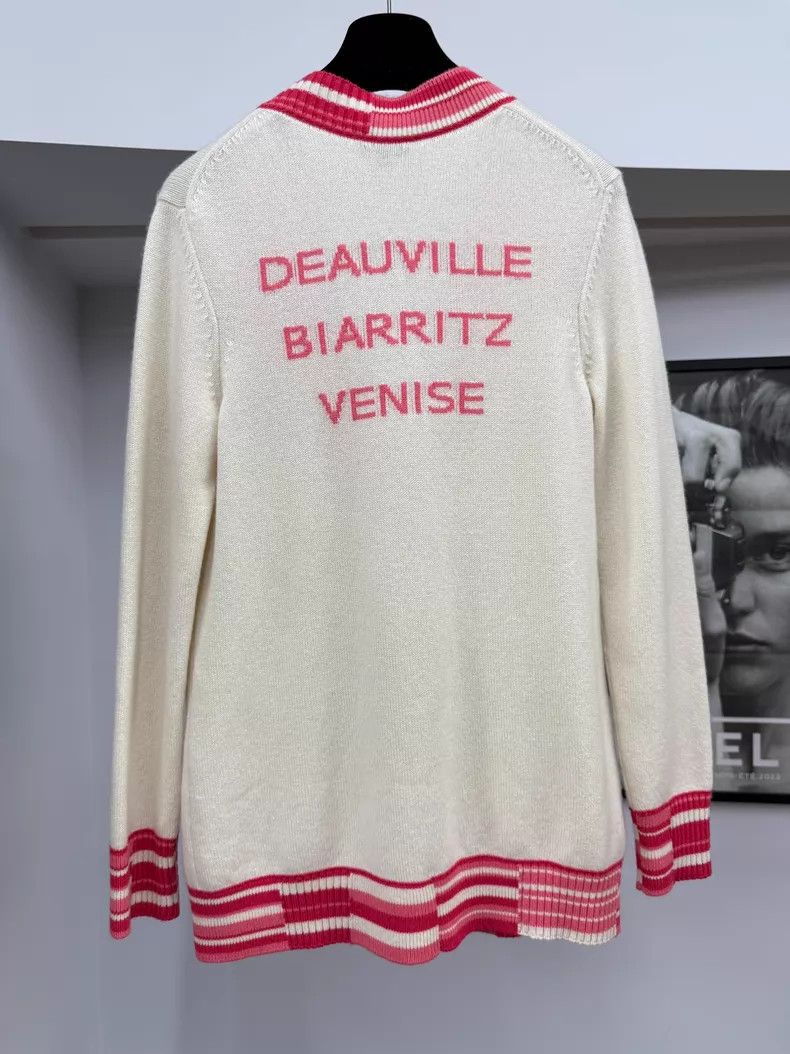 Chanel Chanel White and pink color block striped cashmere knitted Size XXS / US 00 / IT 34 - 3 Thumbnail