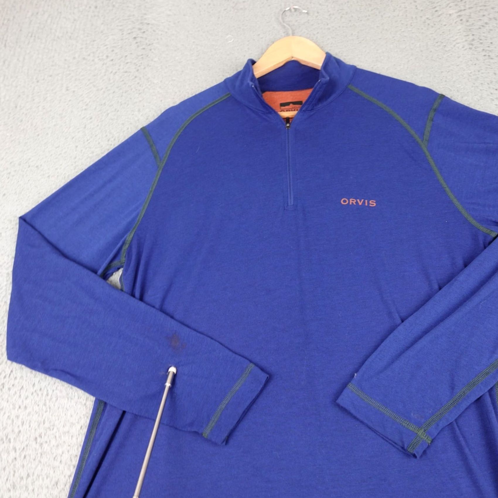 Orvis Orvis Pullover Mens Medium Blue 1/4 Zip Long Sleeve Outdoor Hiking Lightweight Size US M / EU 48-50 / 2 - 7 Thumbnail