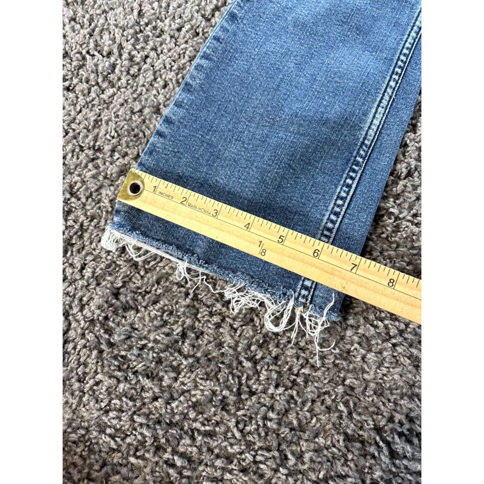 Anthropologie Anthropologie Pilcro Pants Womens 25 Blue Med Wash The Yaya Low Rise Frayed Boot Cropped Flared 90s Bohemian Casual Womens Size 42" / US 20 - 3 Thumbnail