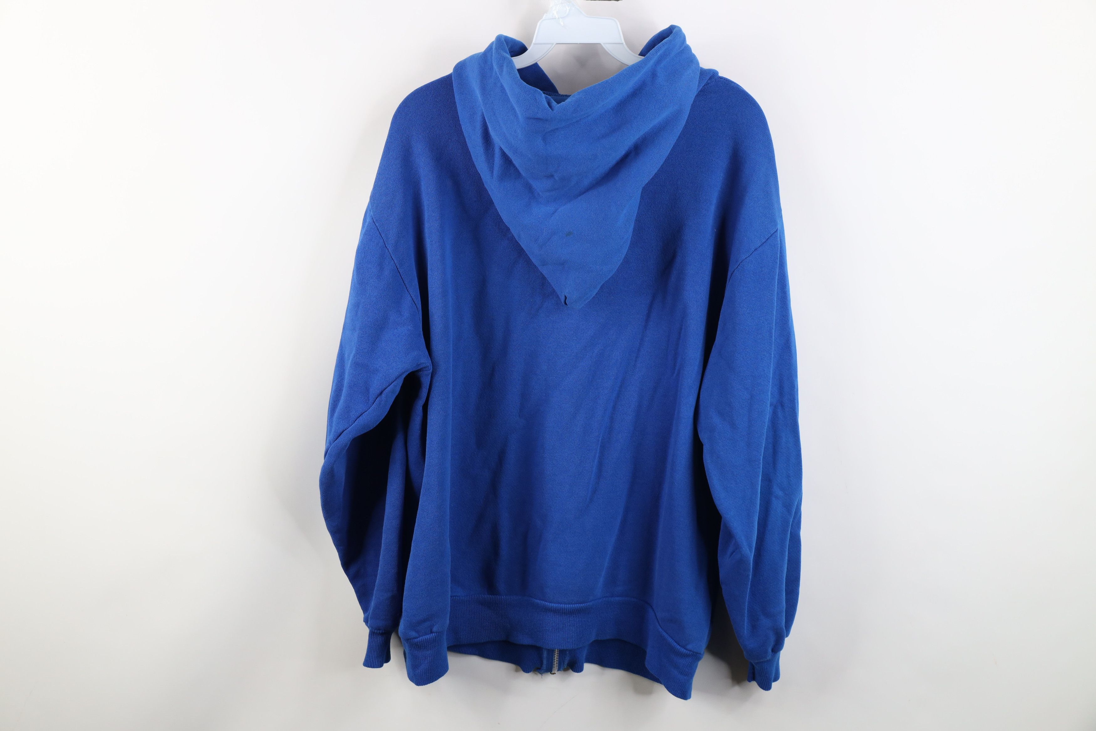 Hanes Vintage 80s 90s Hanes Full Zip Hoodie Sweatshirt Blue USA Size US L / EU 52-54 / 3 - 12 Thumbnail