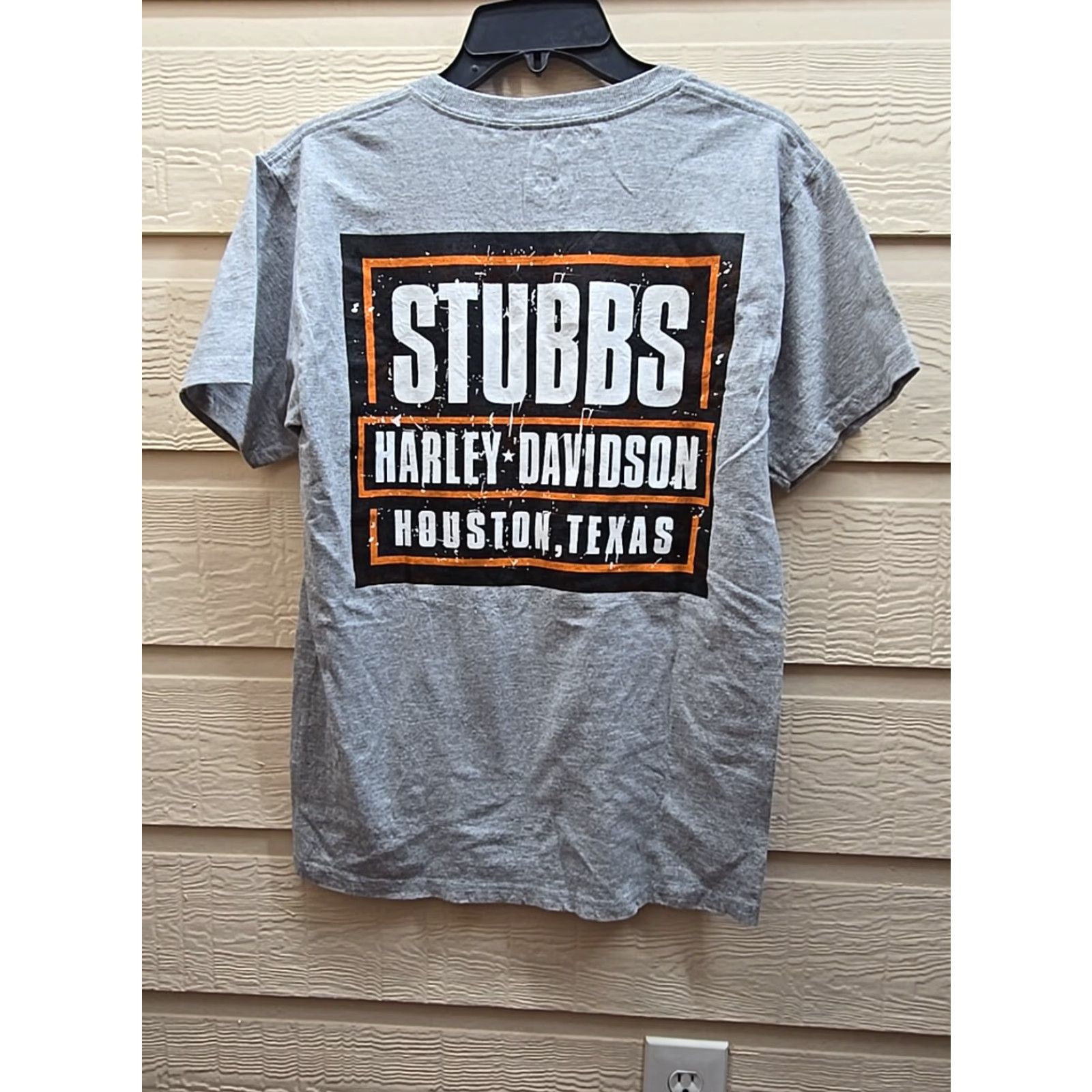 Hanes VINTAGE HANES TAGLESS Stubbs Harley Davidson Houston TX Gray TShirt Adult Small Size US S / EU 44-46 / 1 - 6 Thumbnail