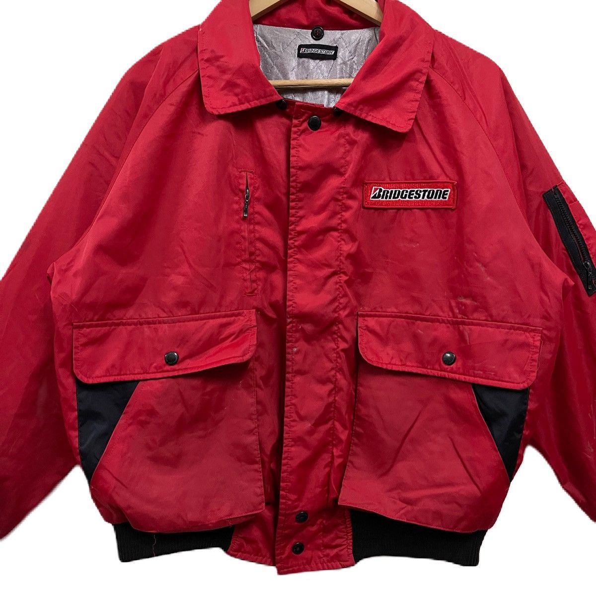 Vintage Vintage 90s BRIDGESTONE Jacket bomber Size US L / EU 52-54 / 3 - 3 Thumbnail