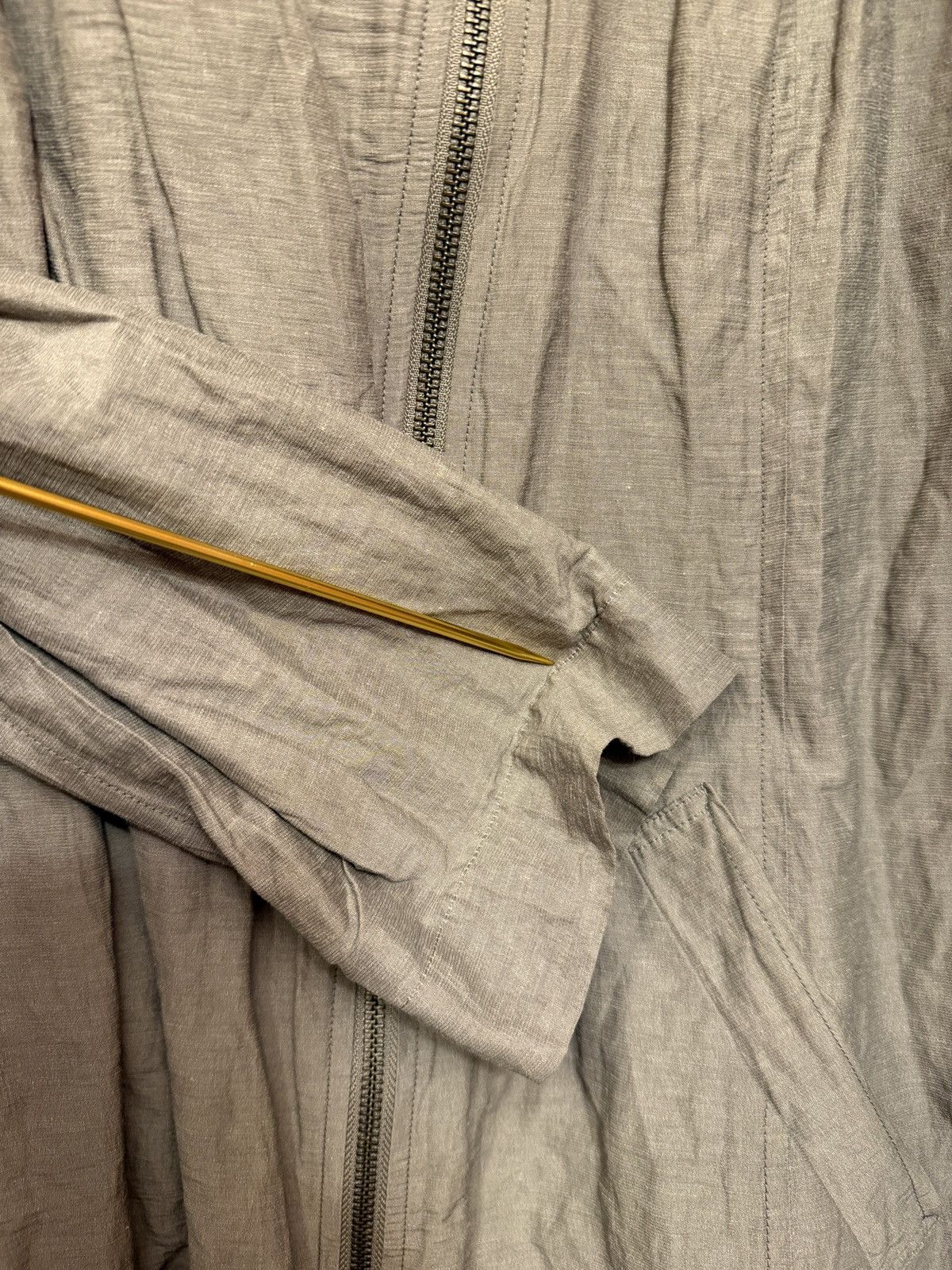 Eileen Fisher Eileen Fisher Women’s Taupe/Grey Rumpled Asymmetrical Jacket Size L / US 10 / IT 46 - 4 Thumbnail