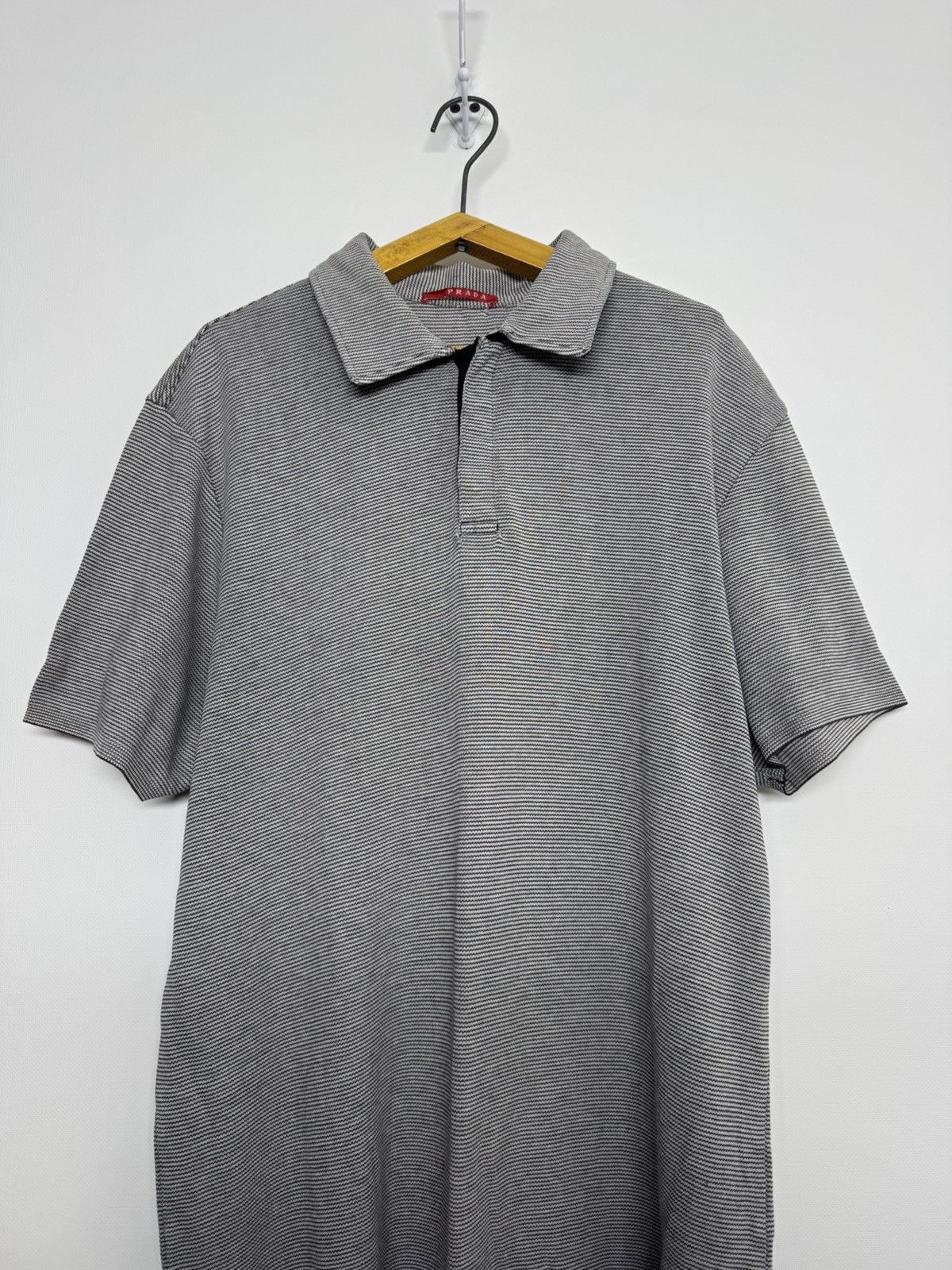 Prada Vintage Y2k Prada Black Tab Polo 00’s Size US L / EU 52-54 / 3 - 3 Thumbnail