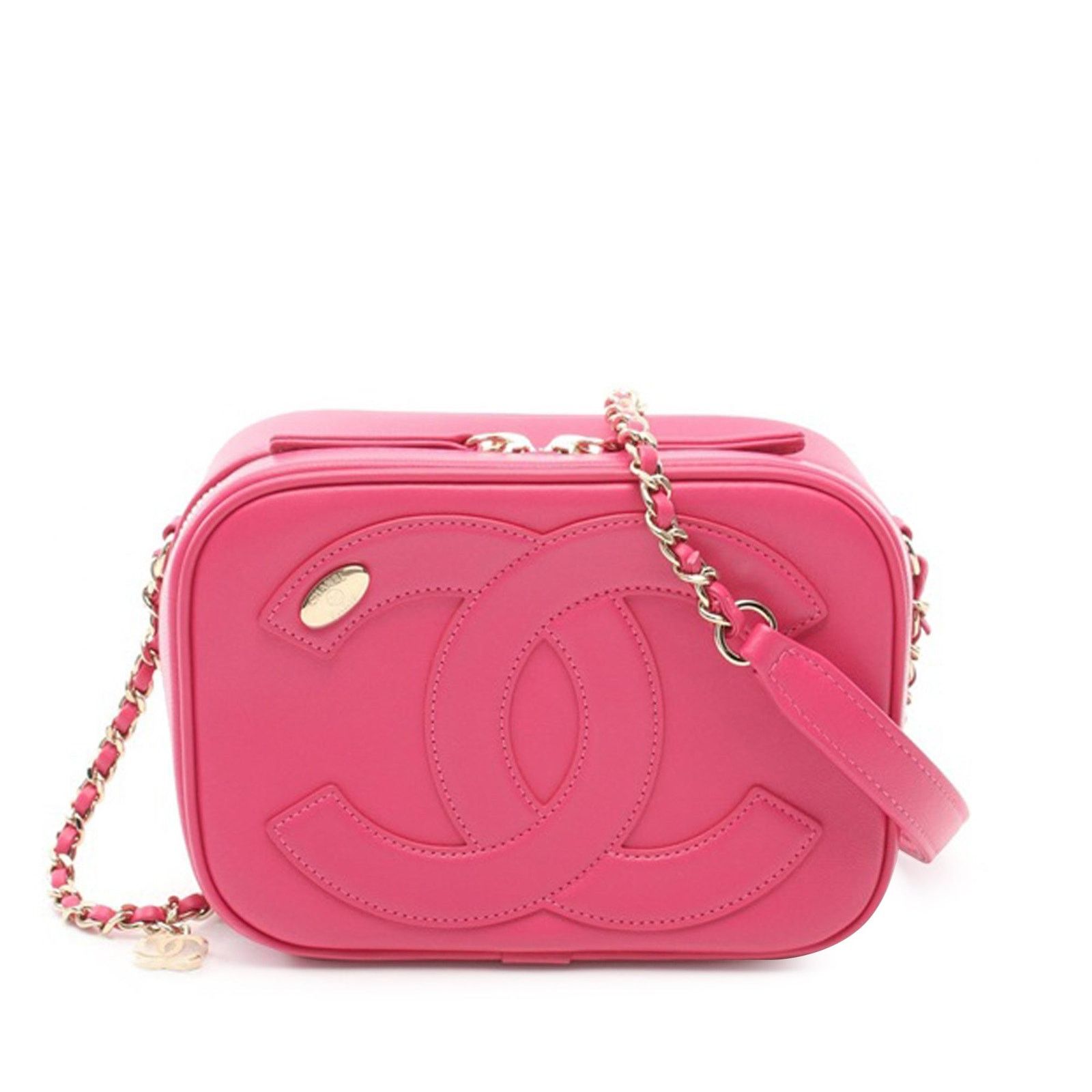 Chanel Lambskin Cc Mania Camera Bag (20994) in Pink, Women's