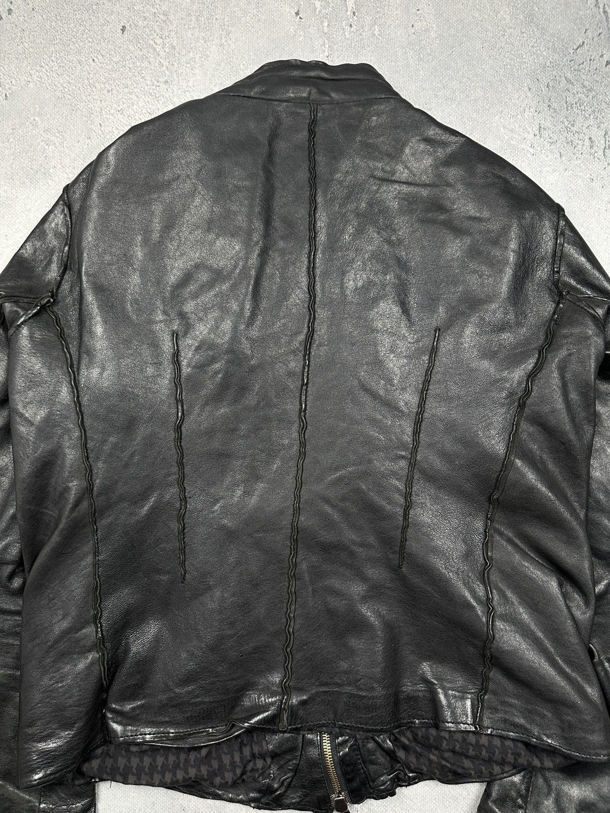 Imperial Imperial Vintage Black Leather Jacket Made in Italy Archive Size L / US 10 / IT 46 - 22 Thumbnail