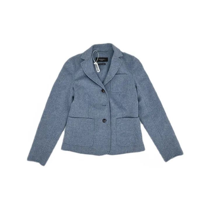 Maxmara Stylish Simple Blue Blazer 0079