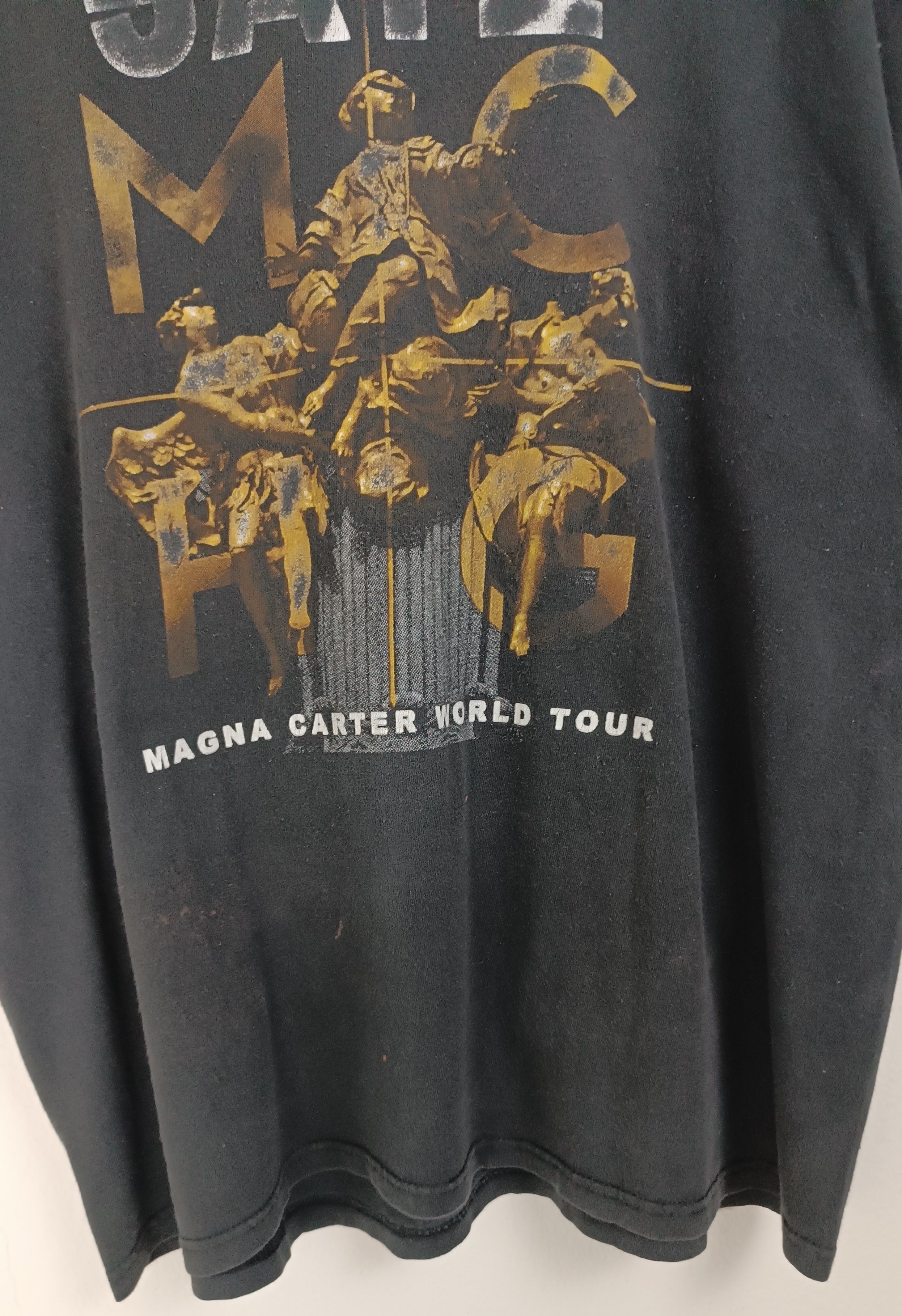 Rap Tees THRASHED FADED VINTAGE 2014 JAY-Z MAGNA CARTER TOUR RARE Size US XL / EU 56 / 4 - 7 Thumbnail