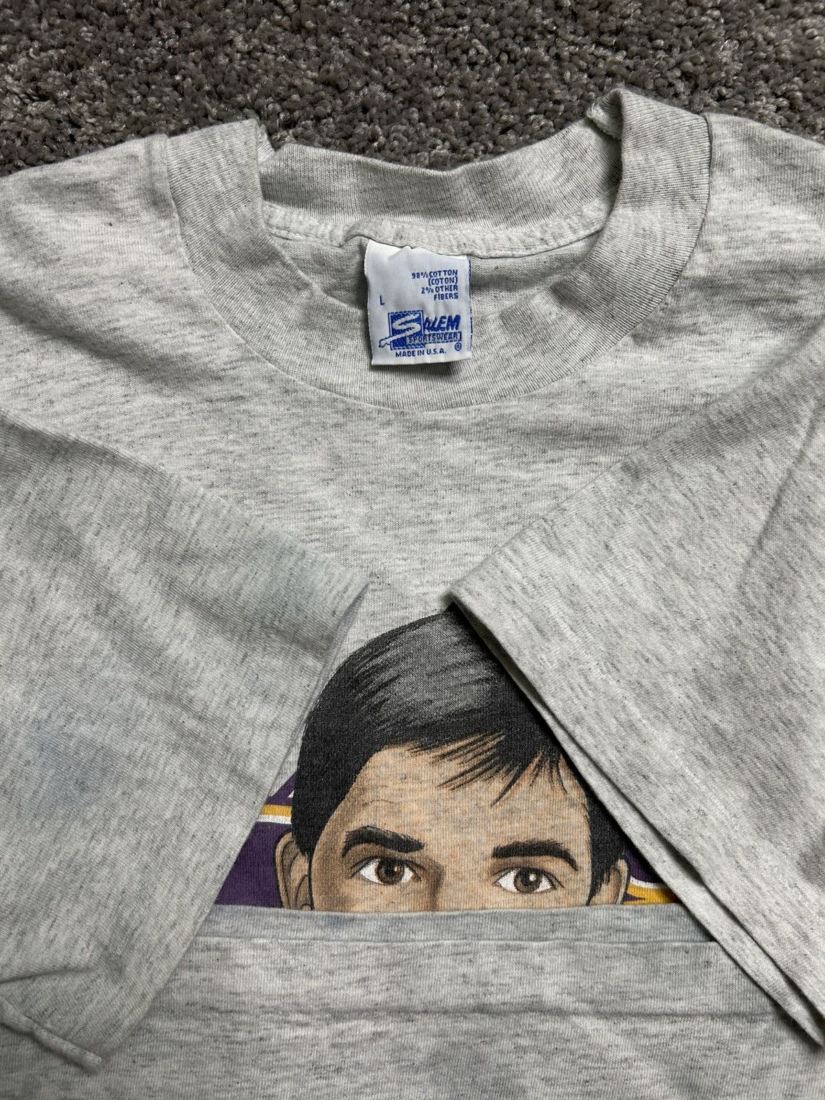 NBA × Vintage Vintage 90s NBA Utah Jazz John Stockton Tee Salem USA Size US L / EU 52-54 / 3 - 8 Thumbnail