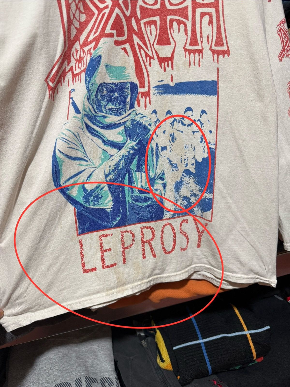Band Tees × Vintage Vintage 2019 Death Leprosy Posterized Longsleeve T-Shirt Y2K Size US L / EU 52-54 / 3 - 11 Thumbnail