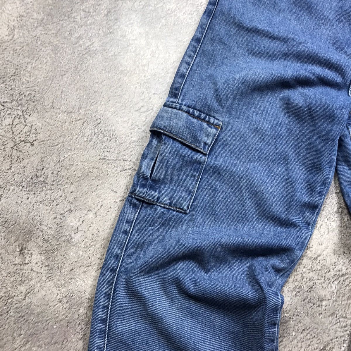 Vintage Vintage 90s Baggy Cargo Jeans Washed Blue Skate Streetwear 2 Size 26" / US 2 / IT 38 - 3 Thumbnail