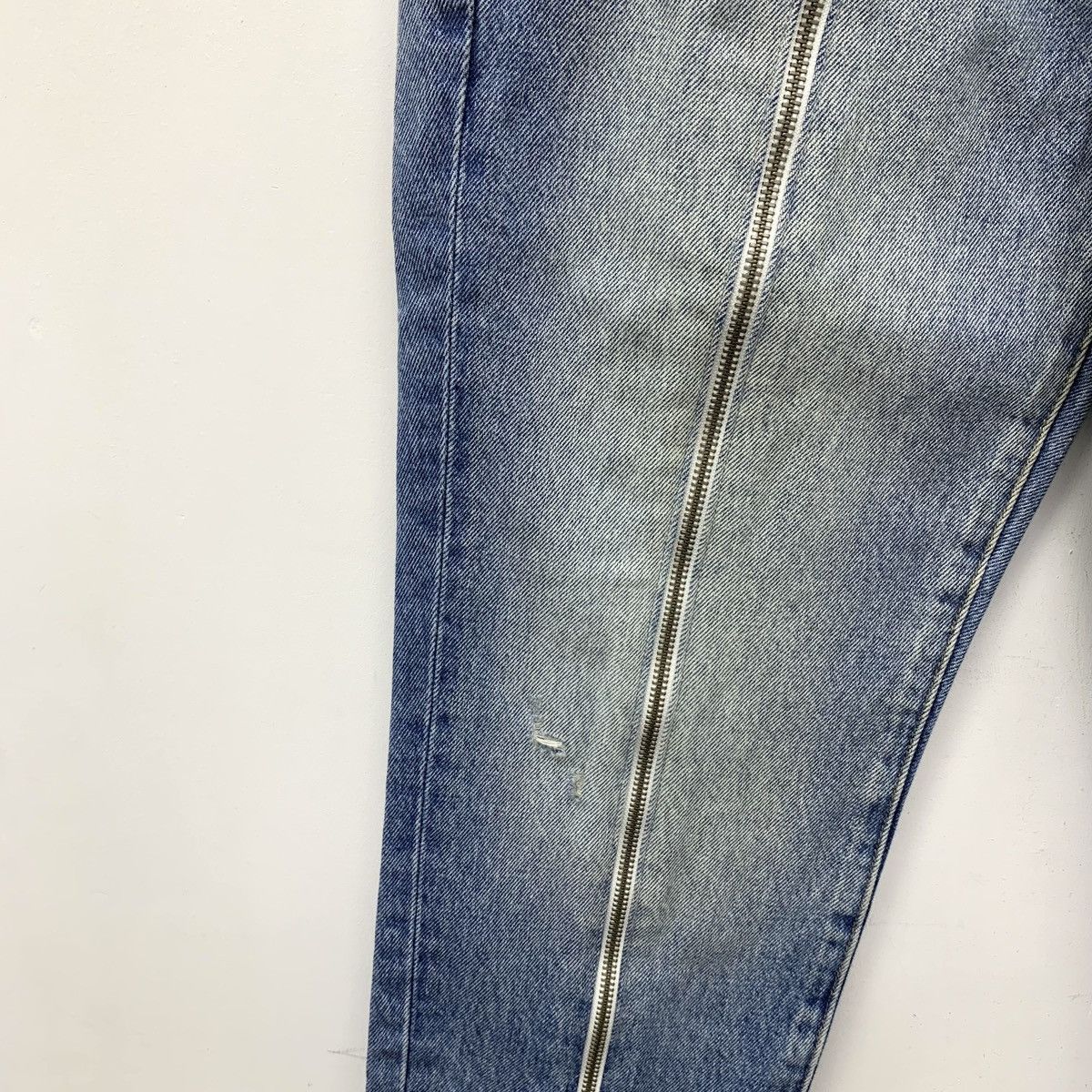 Frame FRAME Blue Washed Zipper Distressed Denim Pants K26WX Size 26" / US 2 / IT 38 - 4 Thumbnail