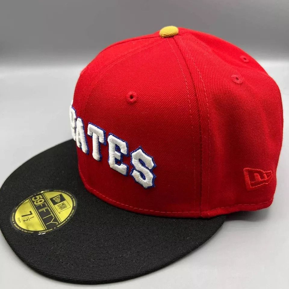 New Era Pittsburgh Pirates Hat Men 7 1/2 Red Black MLB Snap Back Cap Size ONE SIZE - 5 Thumbnail