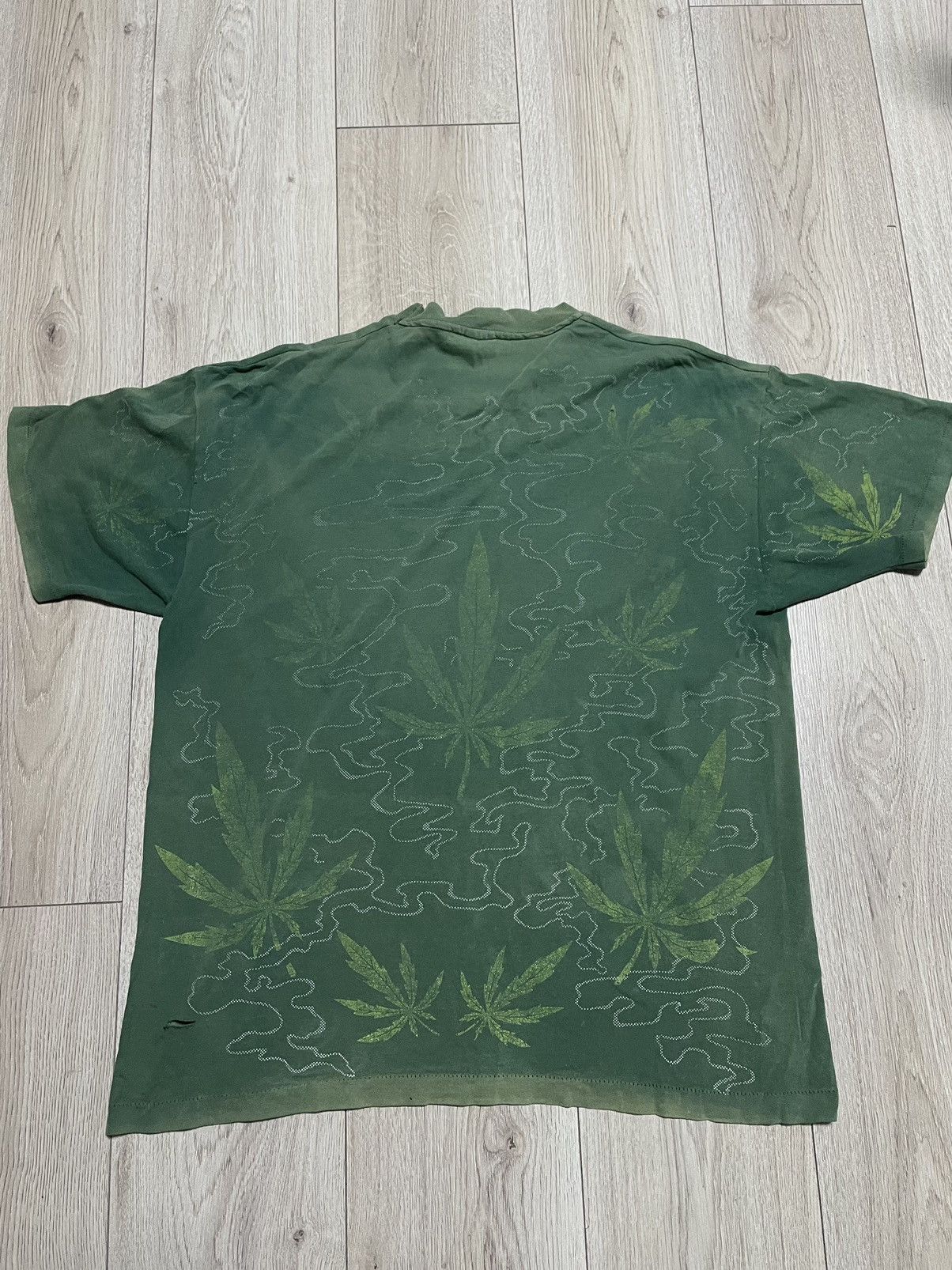 Band Tees × Rap Tees × Vintage Vintage 1995 Weeded Records All Over Print T Shirt Nervous Size US XL / EU 56 / 4 - 4 Thumbnail