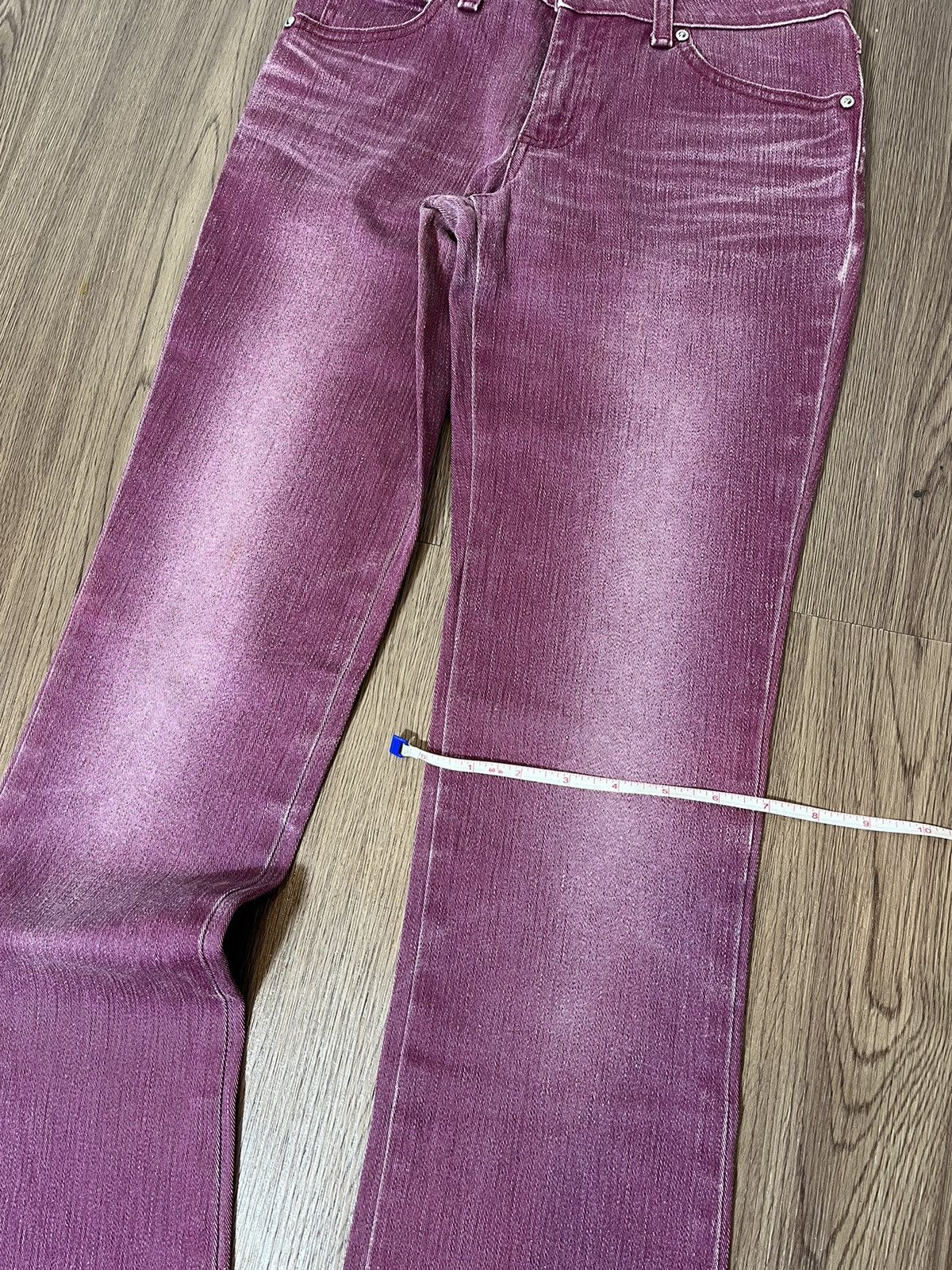 Edwin × If Six Was Nine × Tornado Mart Edwin Something Burgandy Washed Bootcut Jean with Chain Belt Size US 27 - 20 Thumbnail
