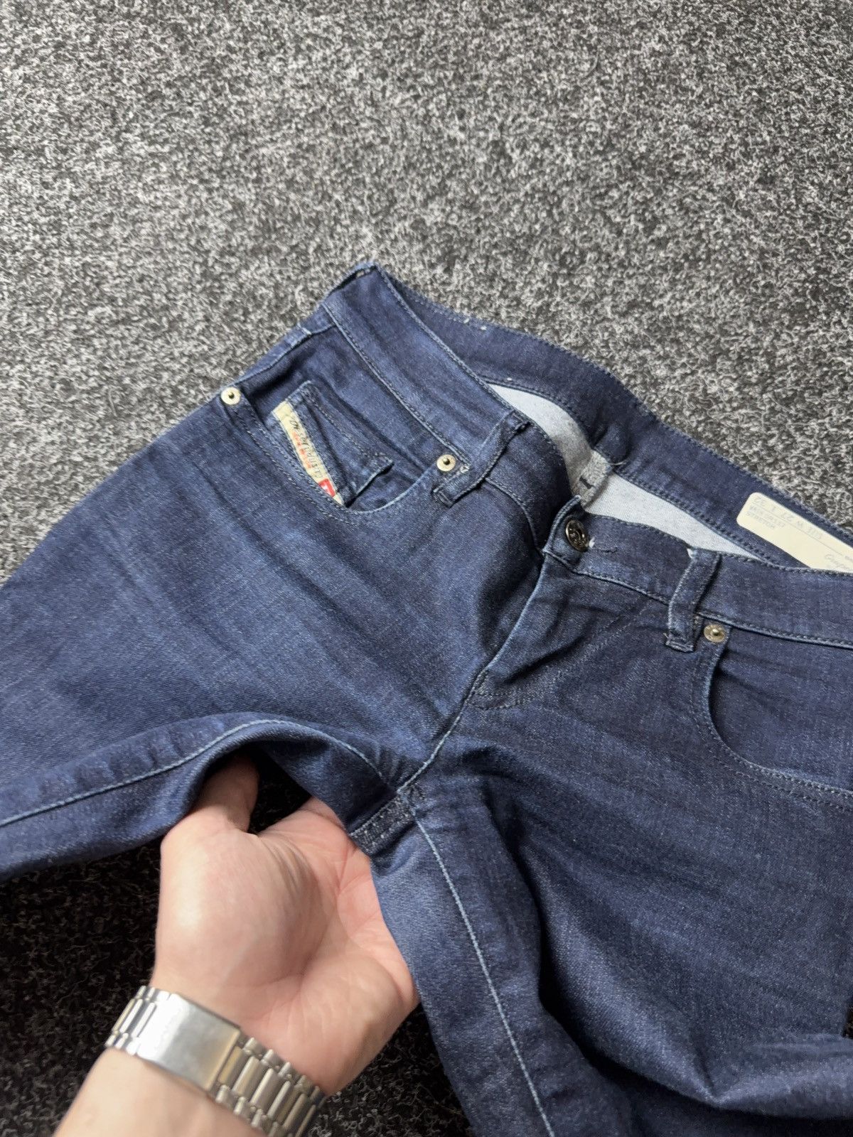 Diesel Luxury Diesel Grupee Ankle Skinny Jeans Dark Blue Stretch Size 27" / US 4 / IT 40 - 8 Thumbnail