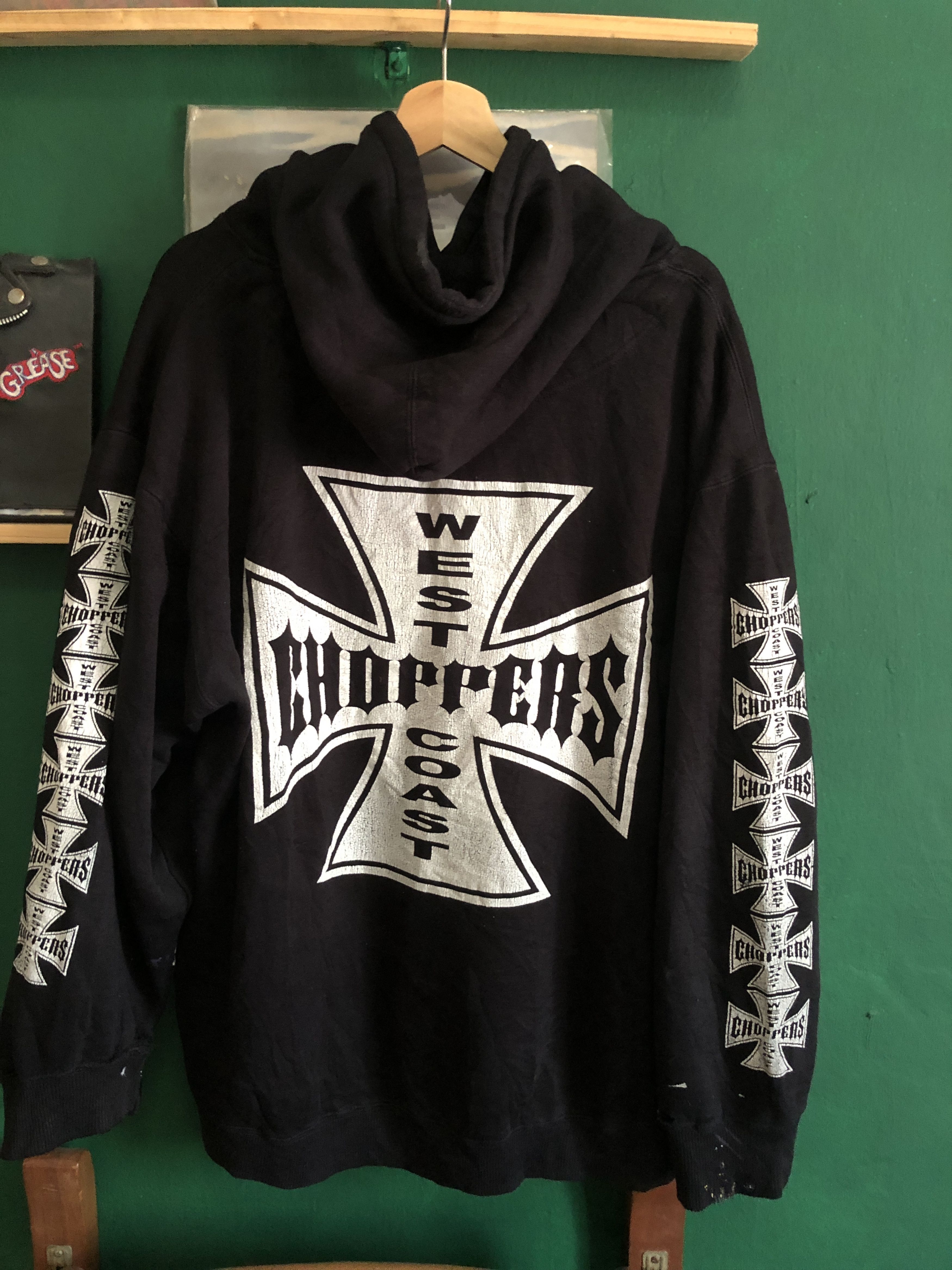 West Coast Choppers Vintage West Coast Choppers Thrased Distressed Hoodie Size US XXL / EU 58 / 5 - 12 Thumbnail