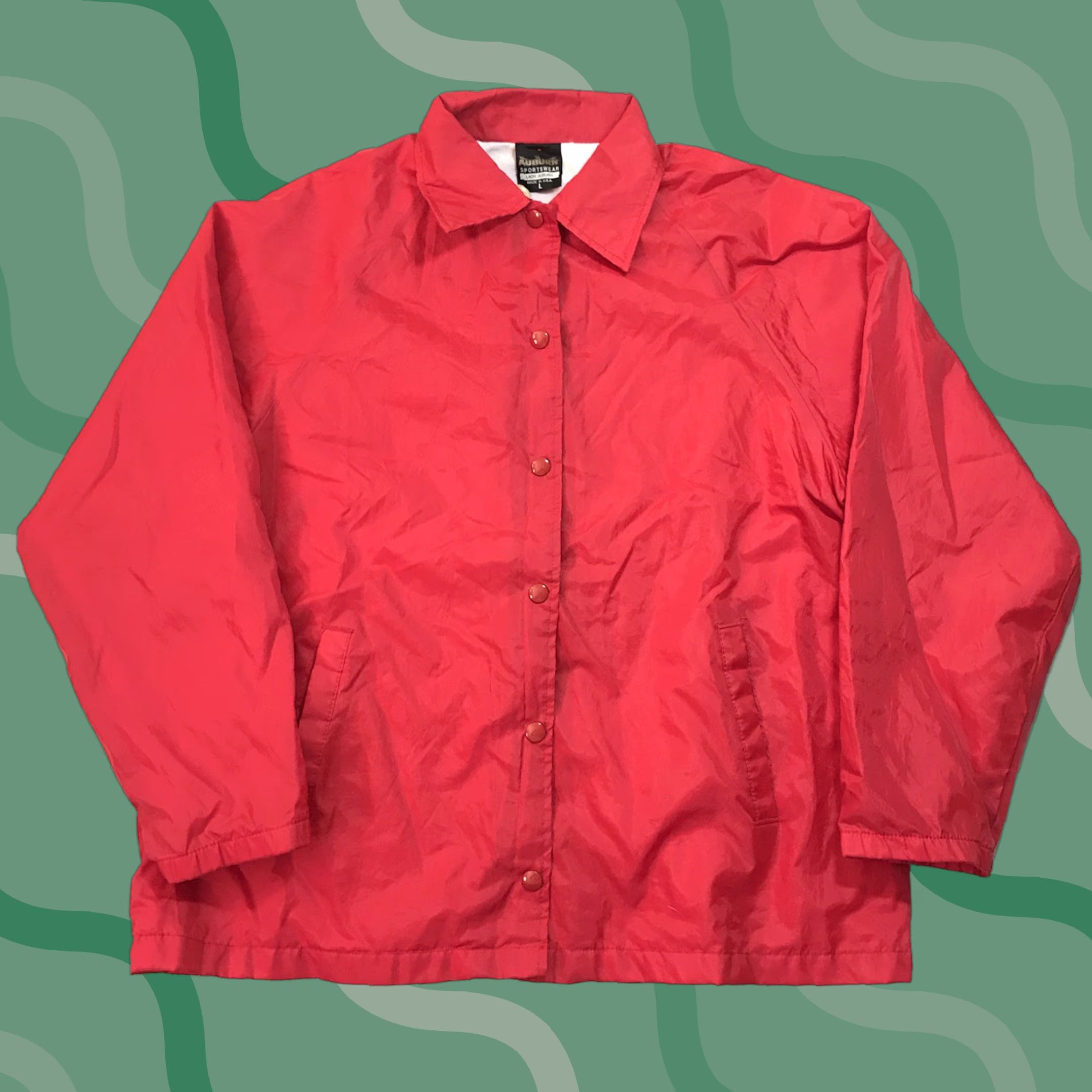 Vintage VINTAGE Auburn Sportswear Womens Snap Front Windbreaker Coaches Jacket Blank L Size L / US 10 / IT 46 - 1 Thumbnail