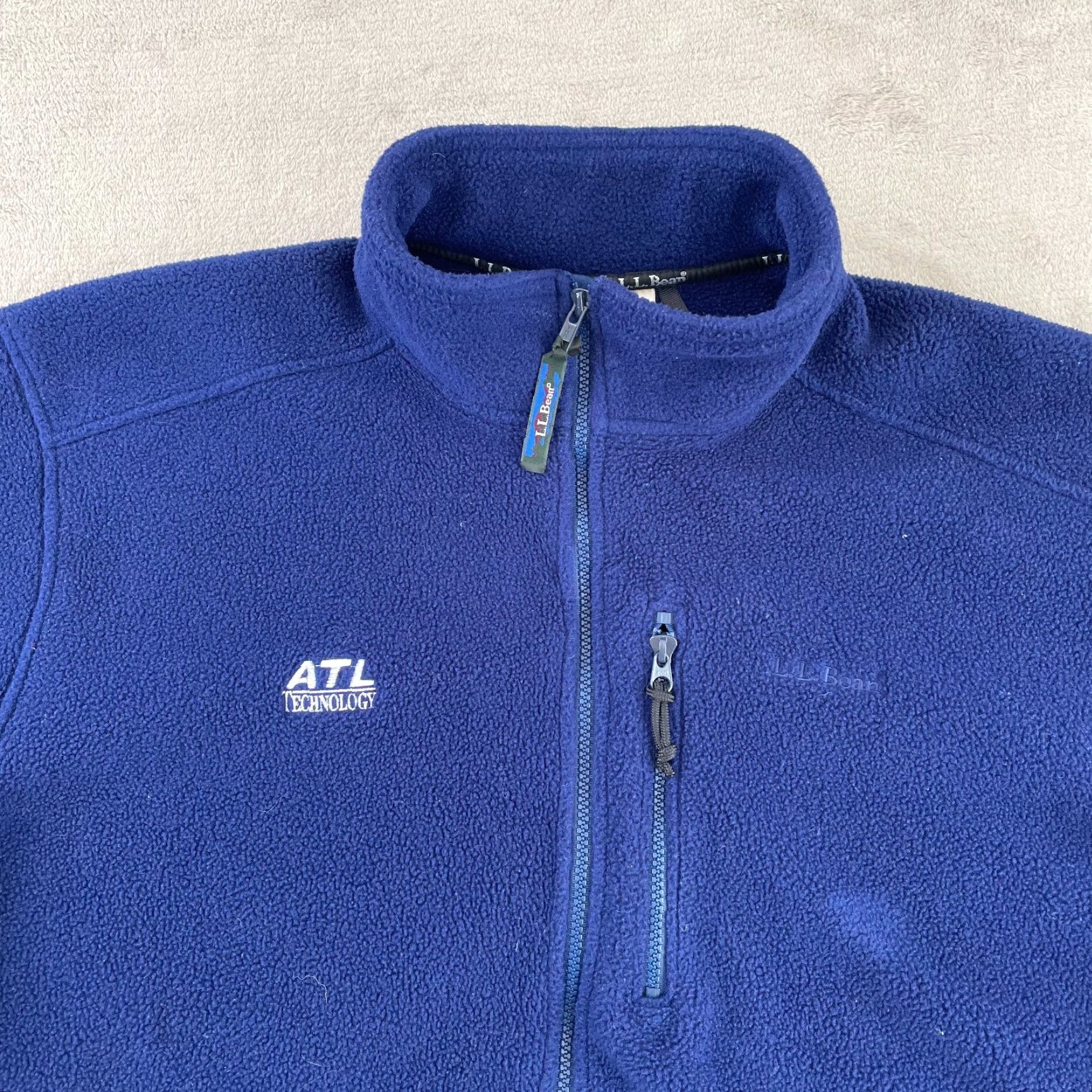 Vintage VINTAGE LL Bean Mountain Deep Pile Fleece Jacket Blue Men XL Full Zip 90's Logo Size US XL / EU 56 / 4 - 4 Thumbnail