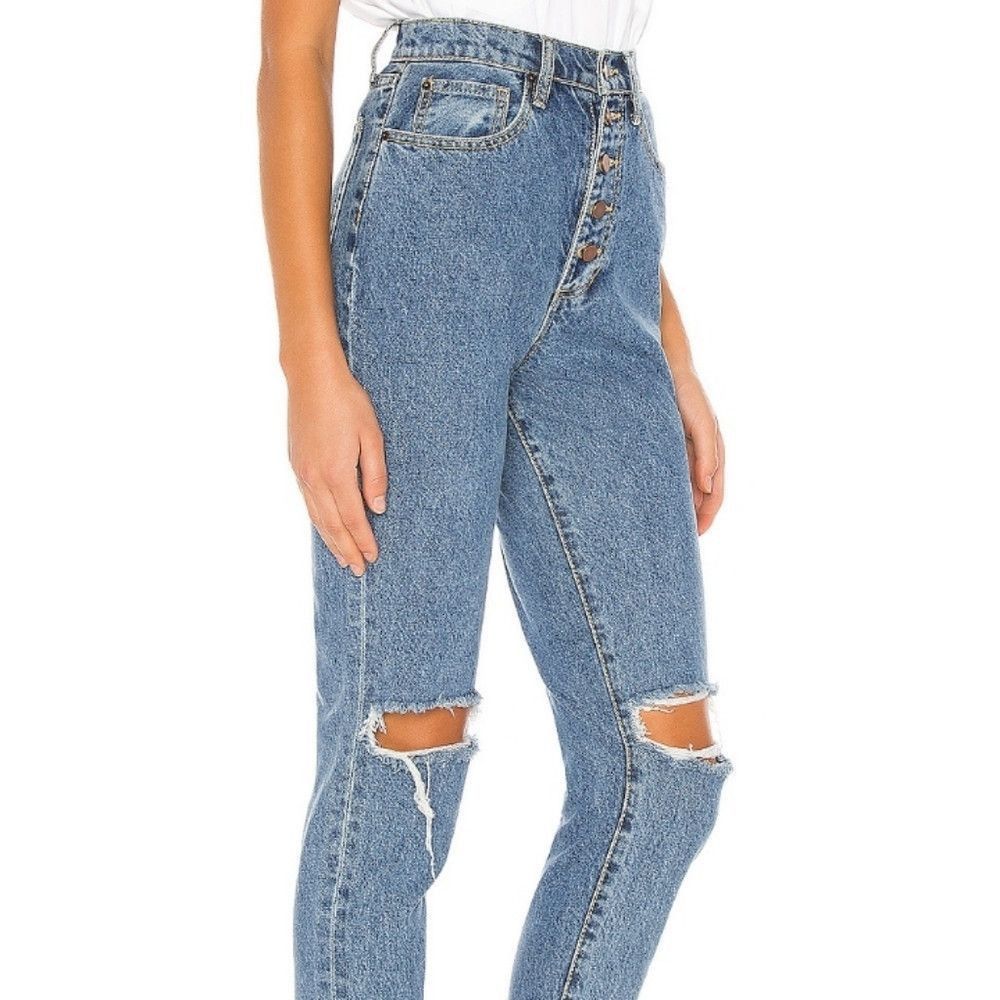 WeWoreWhat Weworewhat the Danielle high rise straight jeans size 25 Size 25" / US 0 / IT 36 - 6 Thumbnail