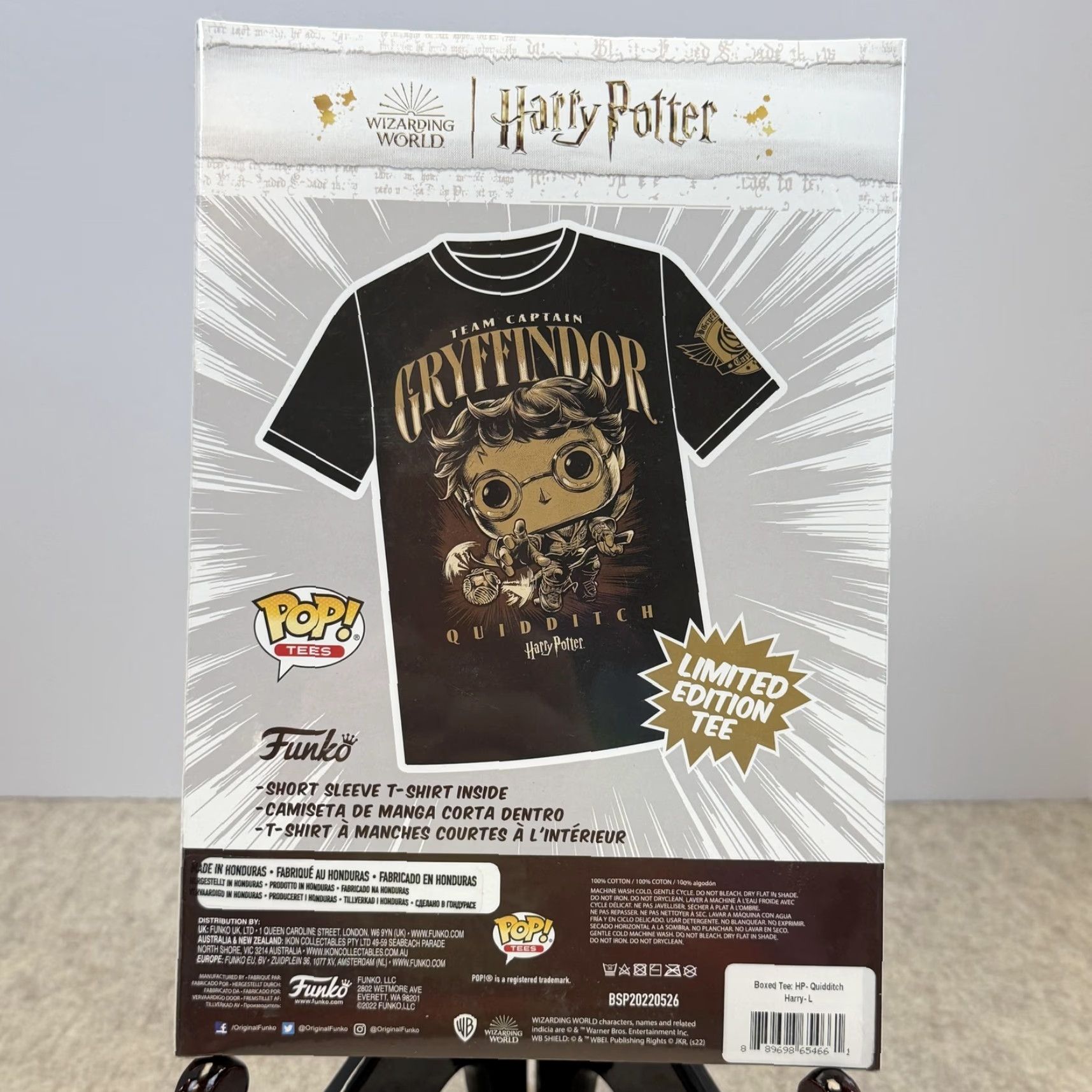 Vintage Funko Pop Tees Shirt Mens Large Black Gryffindor Quidditch Tee Harry Potter Shirt Size US L / EU 52-54 / 3 - 5 Thumbnail