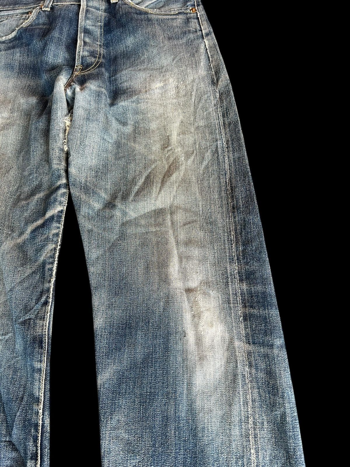 Levi's Vintage Distressed Levi’s 501 E LVC Selvedge Denim Jean Size US 32 / EU 48 - 5 Thumbnail