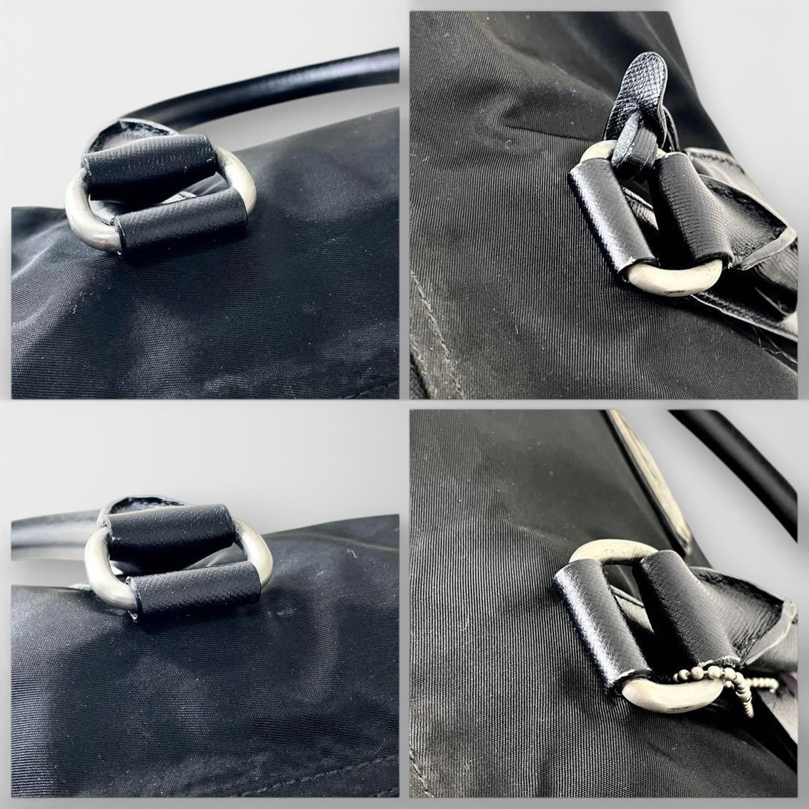 Prada Prada - Black Nylon Leather Travel Bag Size ONE SIZE - 5 Thumbnail