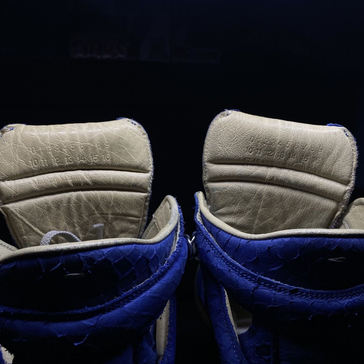 Maison Margiela 2013 Cut-Out High-Top Trainers - Cobalt Blue Python Effect Size US 6.5 / EU 39-40 - 6 Thumbnail