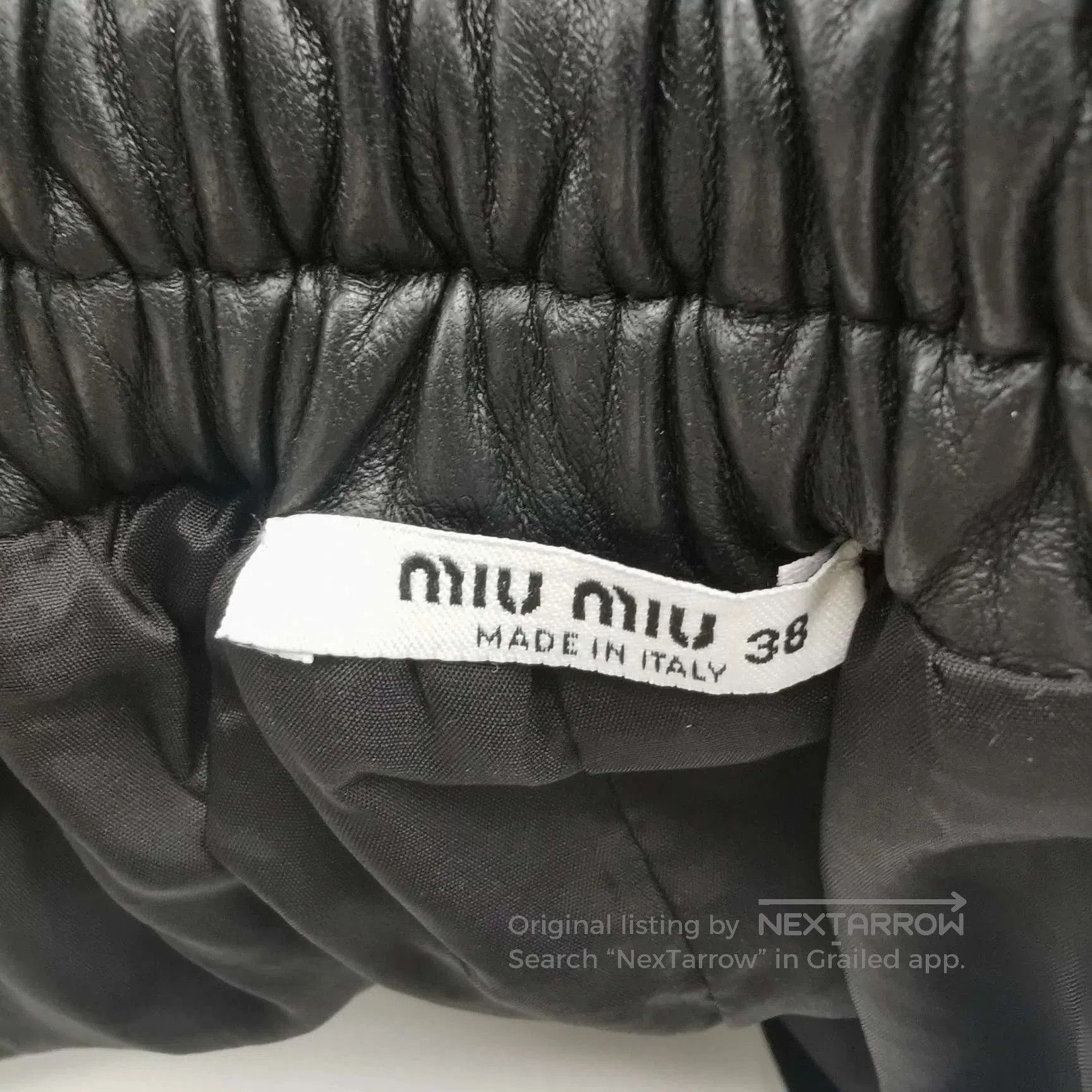 Miu Miu miu miu leather casual pants with stripes. Size US 38 / EU 54 - 6 Thumbnail