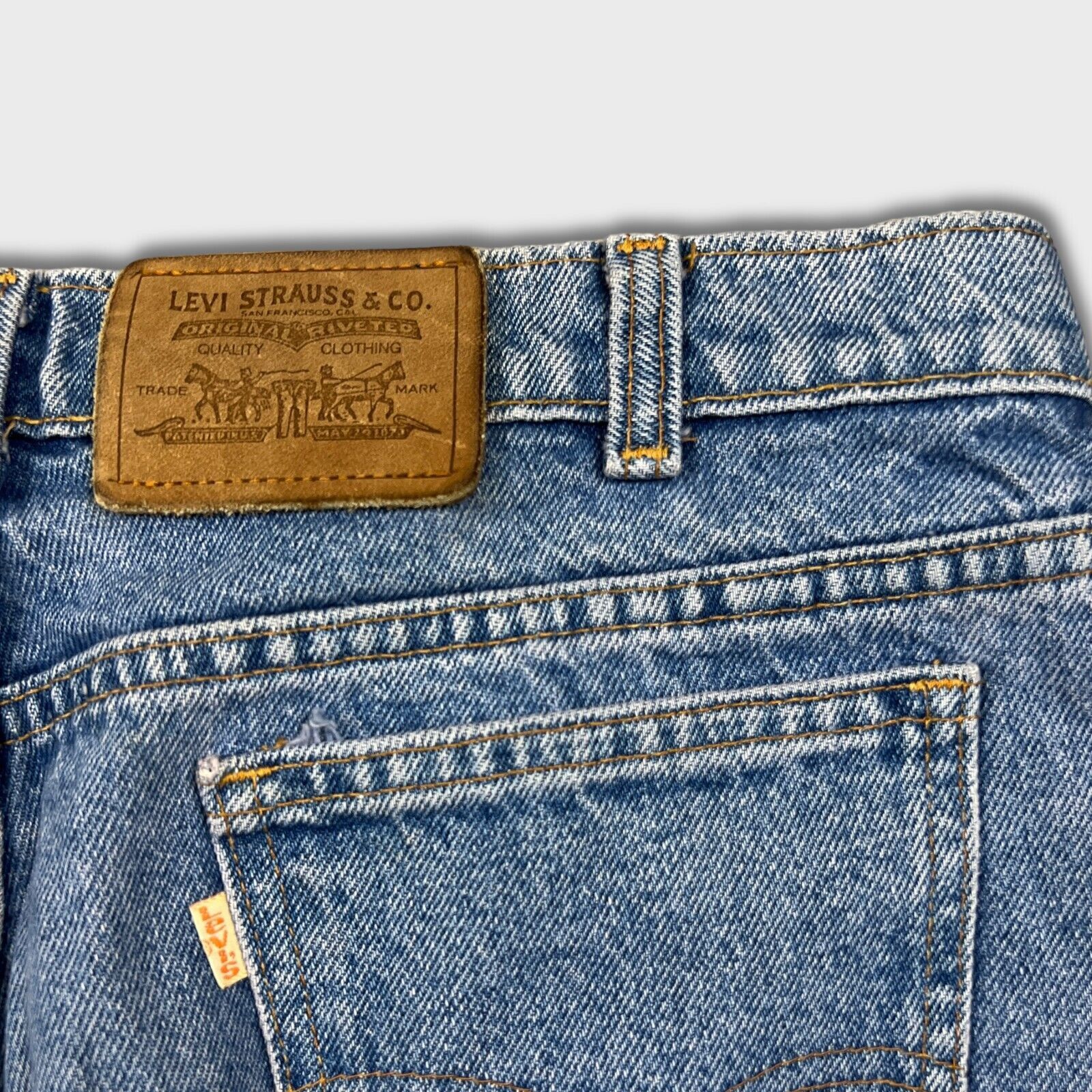 Levi's × Vintage Levi's Jeans34x29 Baggy Tapered Light Wash 90s Denim Pants Size US 34 / EU 50 - 7 Thumbnail