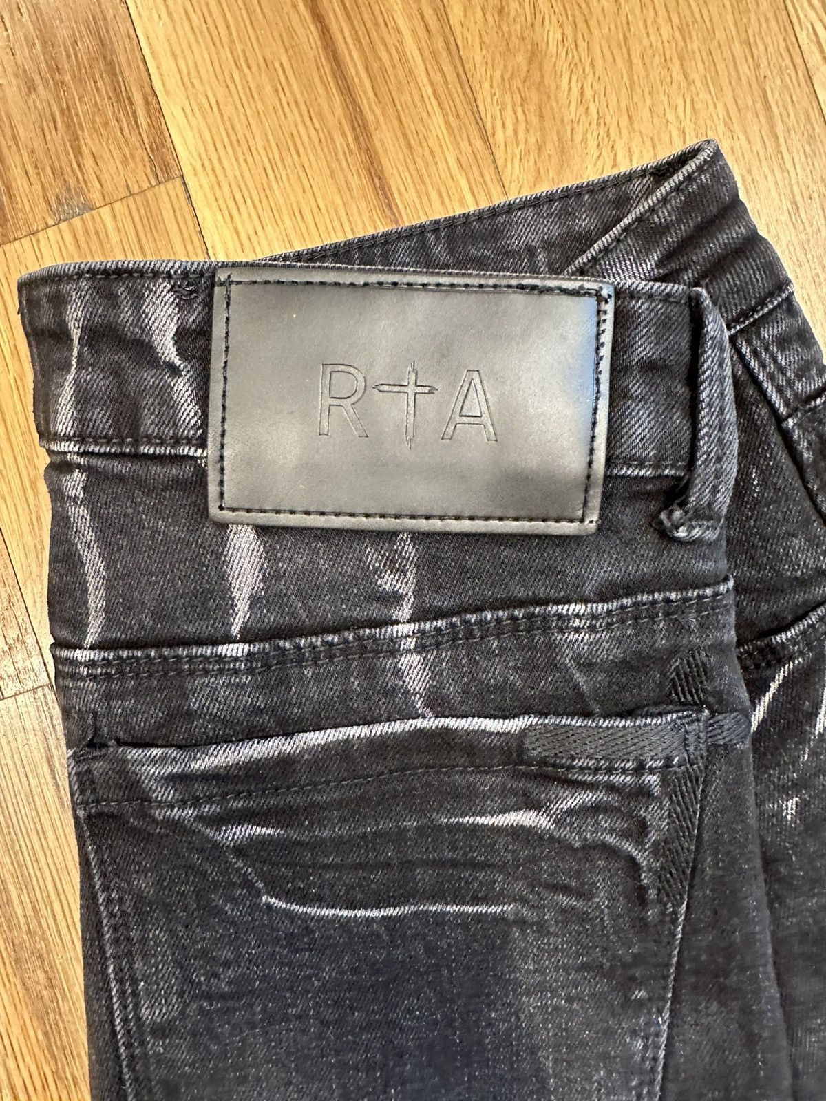Rta Rta Small White Spell Black Denim Jeans Size 30 Size US 30 / EU 46 - 4 Thumbnail