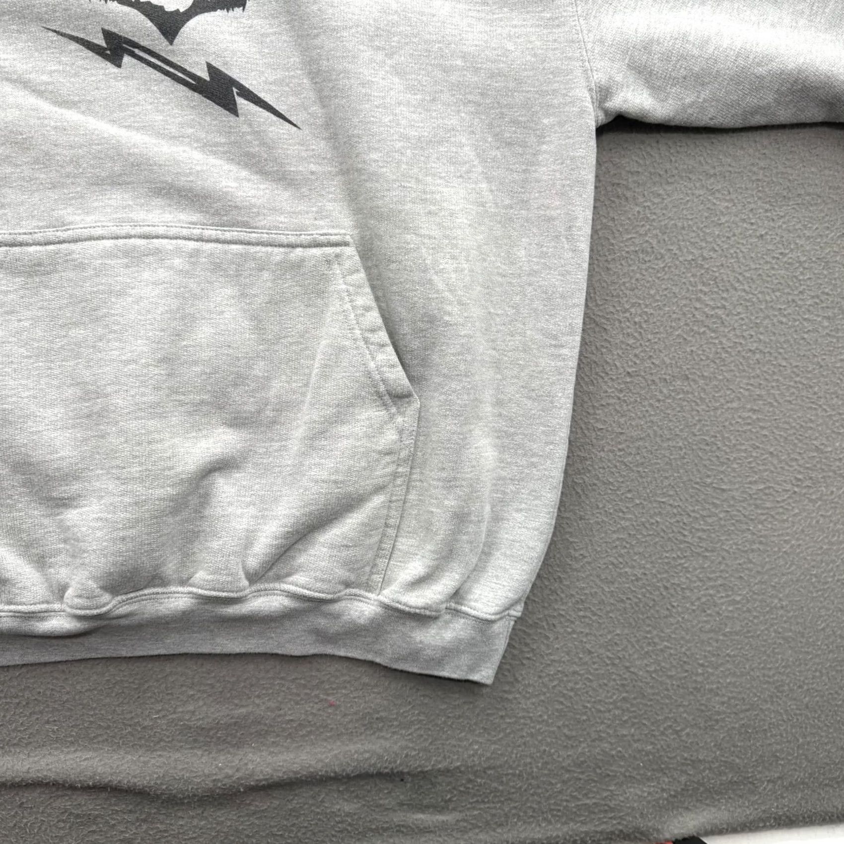 Vintage CAM BRO Hoodie Mens L Gray Skull Lightning Graphic Pullover Fleece Sweatshirt Size US L / EU 52-54 / 3 - 7 Thumbnail