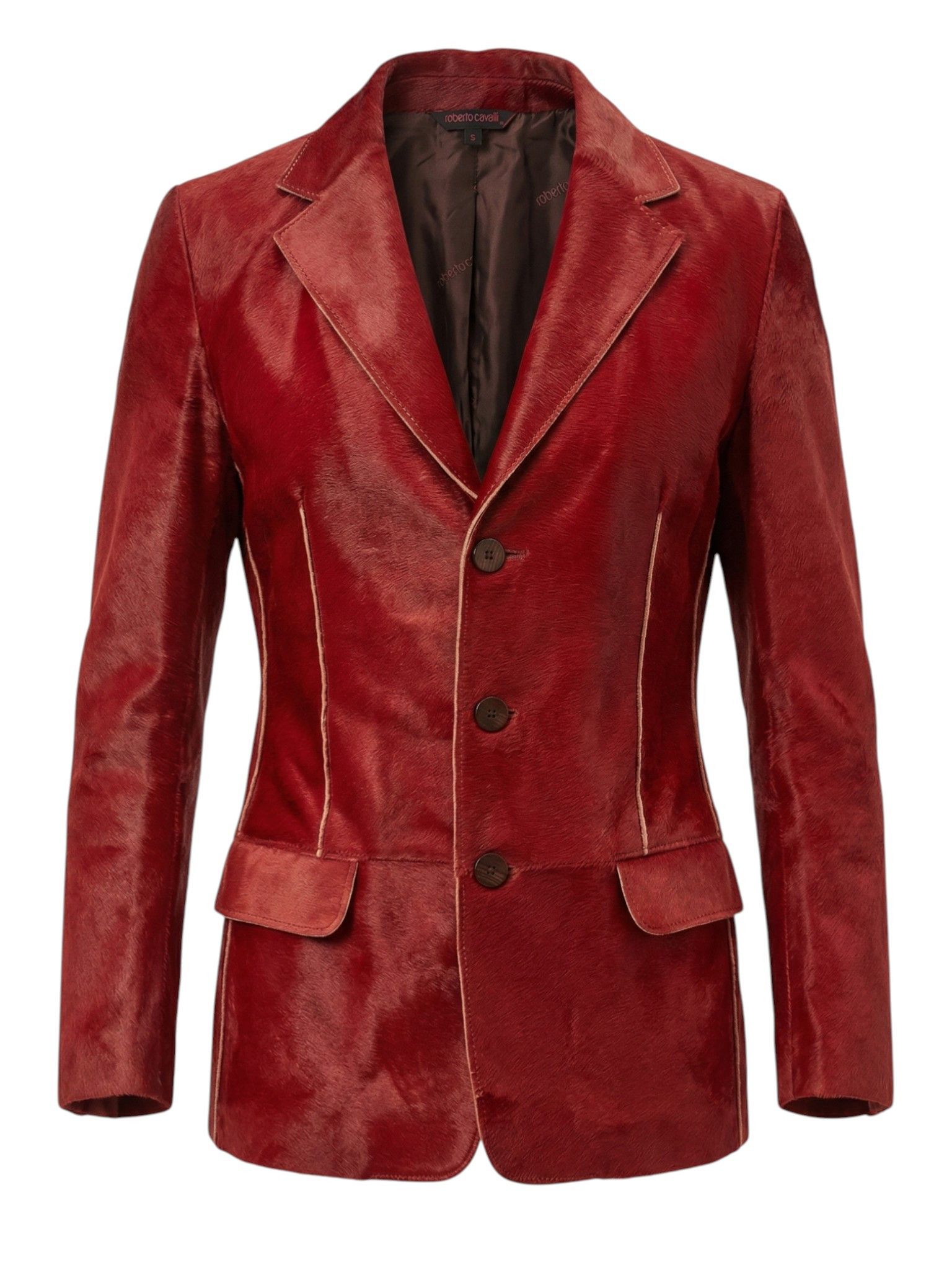 Roberto Cavalli F/W 2000 ARCHIVE PONY HAIR 3 BUTTON LEATHER JACKET Size US S / EU 44-46 / 1 - 1 Thumbnail
