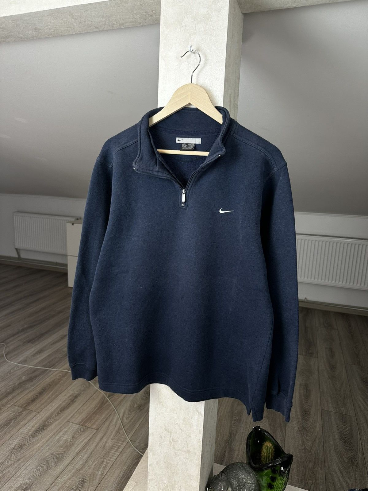 Vintage Vintage Y2K Nike Small Logo 1/4 Oversized Sweatshirt Size US S / EU 44-46 / 1 - 1 Thumbnail