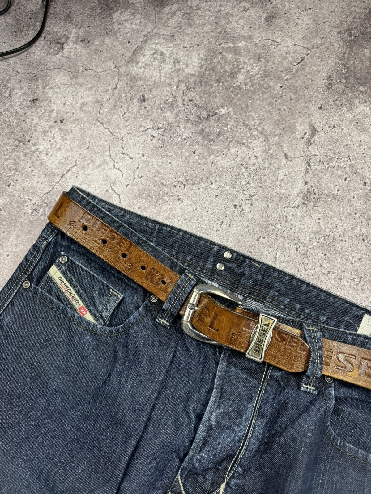 Diesel Diesel Vintage Y2K Japanesse Western Leather Monogram Belt Size ONE SIZE - 2 Thumbnail