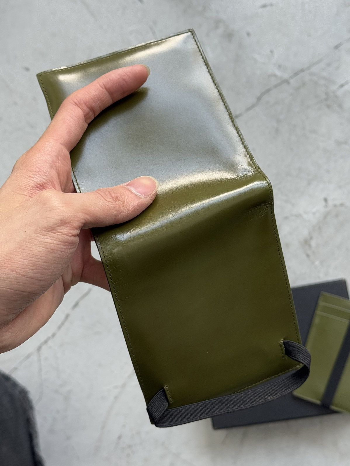 Helmut Lang ELASTIC BAND WALLET + CARD HOLDER Size ONE SIZE - 10 Thumbnail