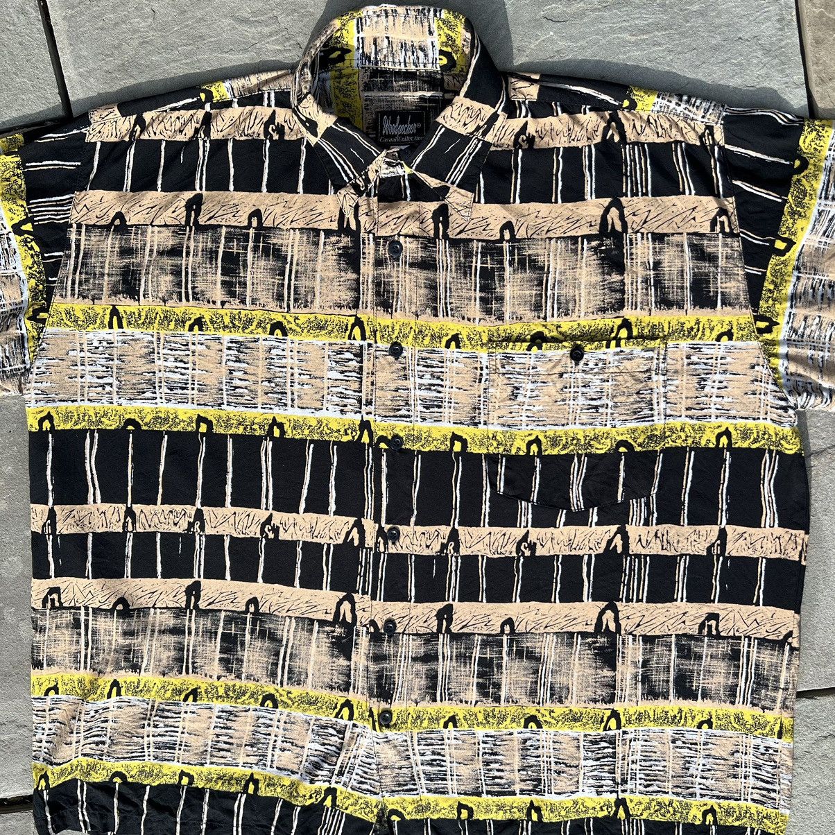 Vintage Vintage 90s Abstract Pattern Short Sleeve Club Shirt Size US XL / EU 56 / 4 - 4 Thumbnail