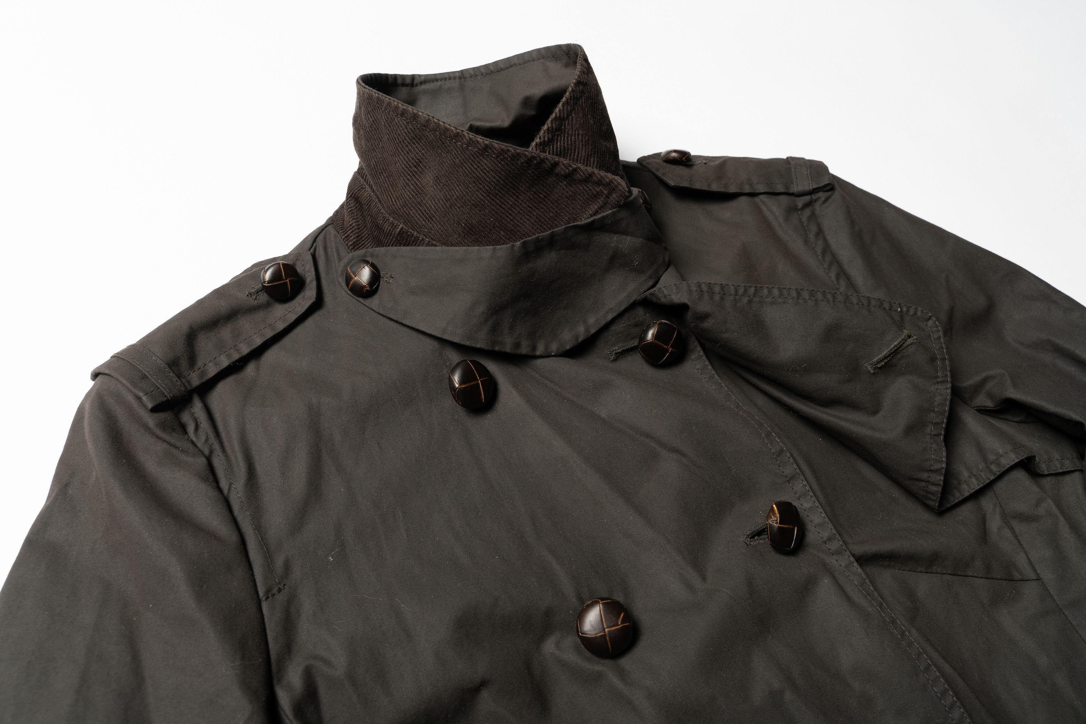 Jigsaw 🔴JIGSAW British Millerain Waxed Cotton Trench Coat Size L / US 10 / IT 46 - 6 Thumbnail