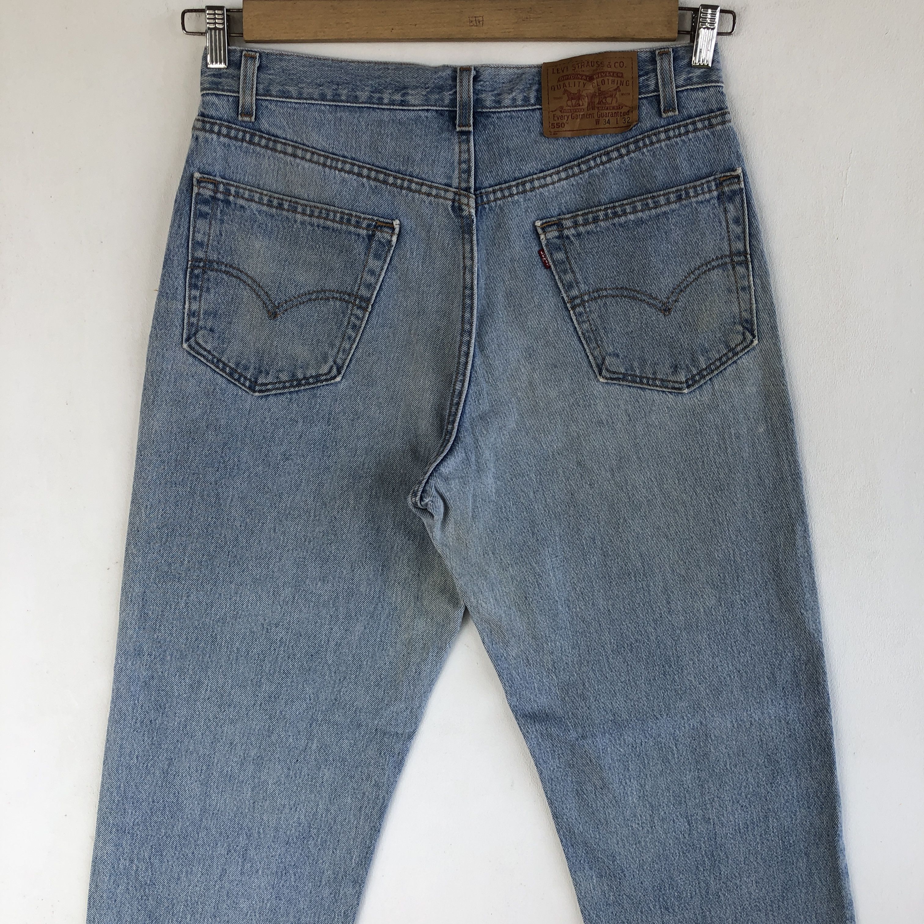 Levi's Vintage 90s Levis 550 Faded Jeans Light Wash Levis Denim Size US 32 / EU 48 - 4 Thumbnail