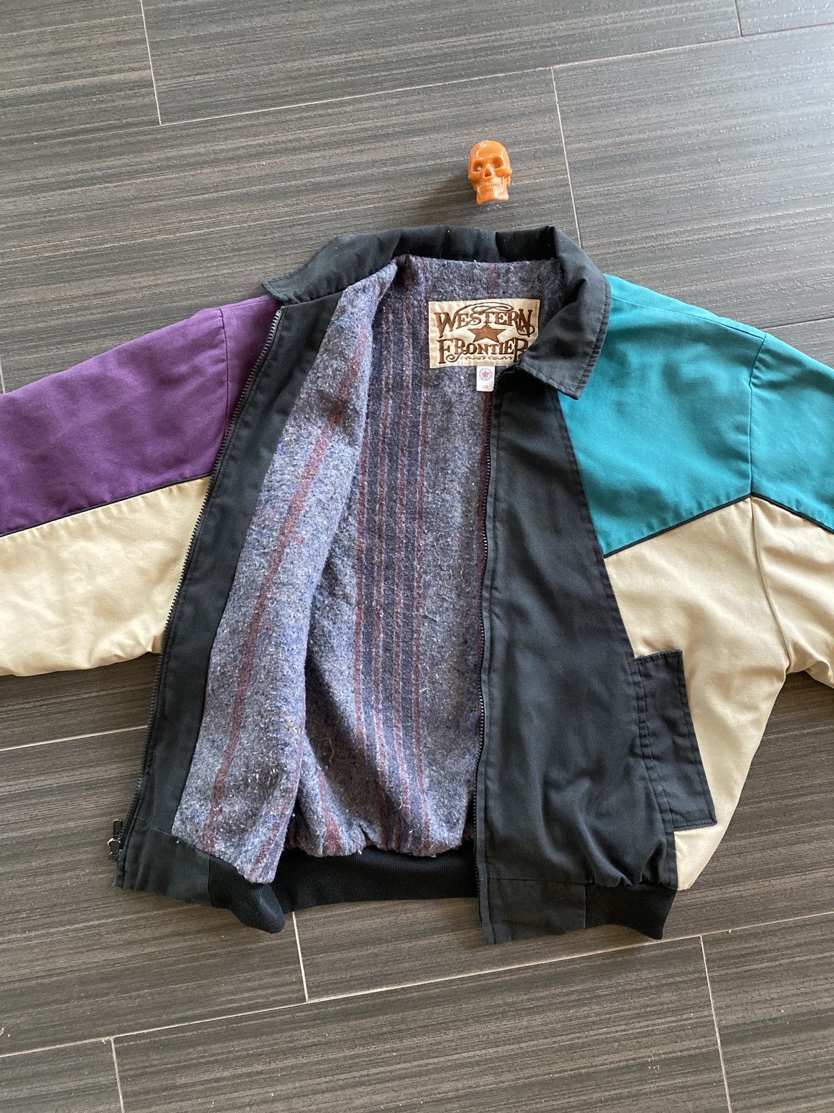Vintage 90s purple teal southwestern style jacket L Size US L / EU 52-54 / 3 - 6 Thumbnail
