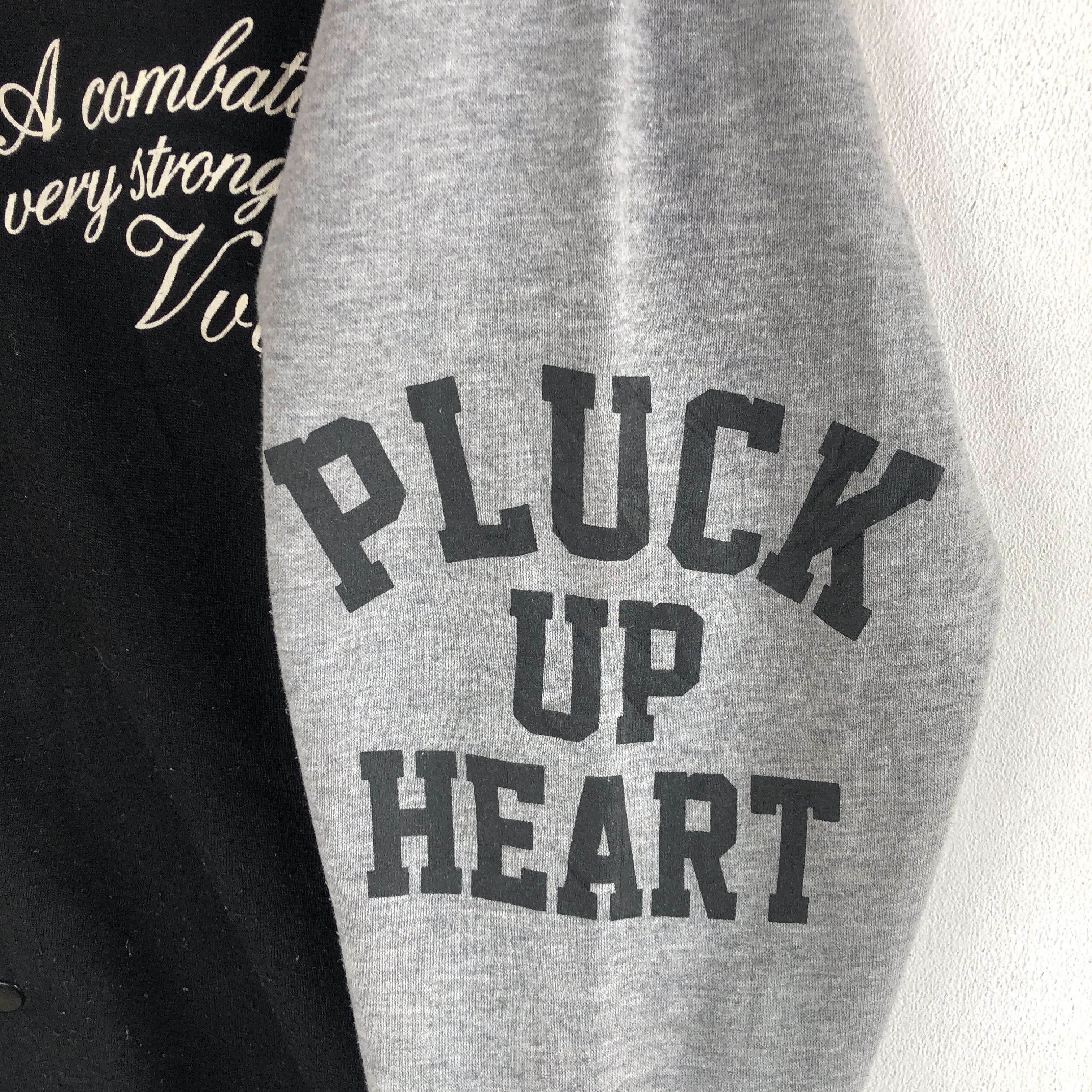 Japanese Brand × Vintage Vintage Y2K Japanese Humor Varsity Sweater Button Sweatshirt Size US L / EU 52-54 / 3 - 8 Thumbnail