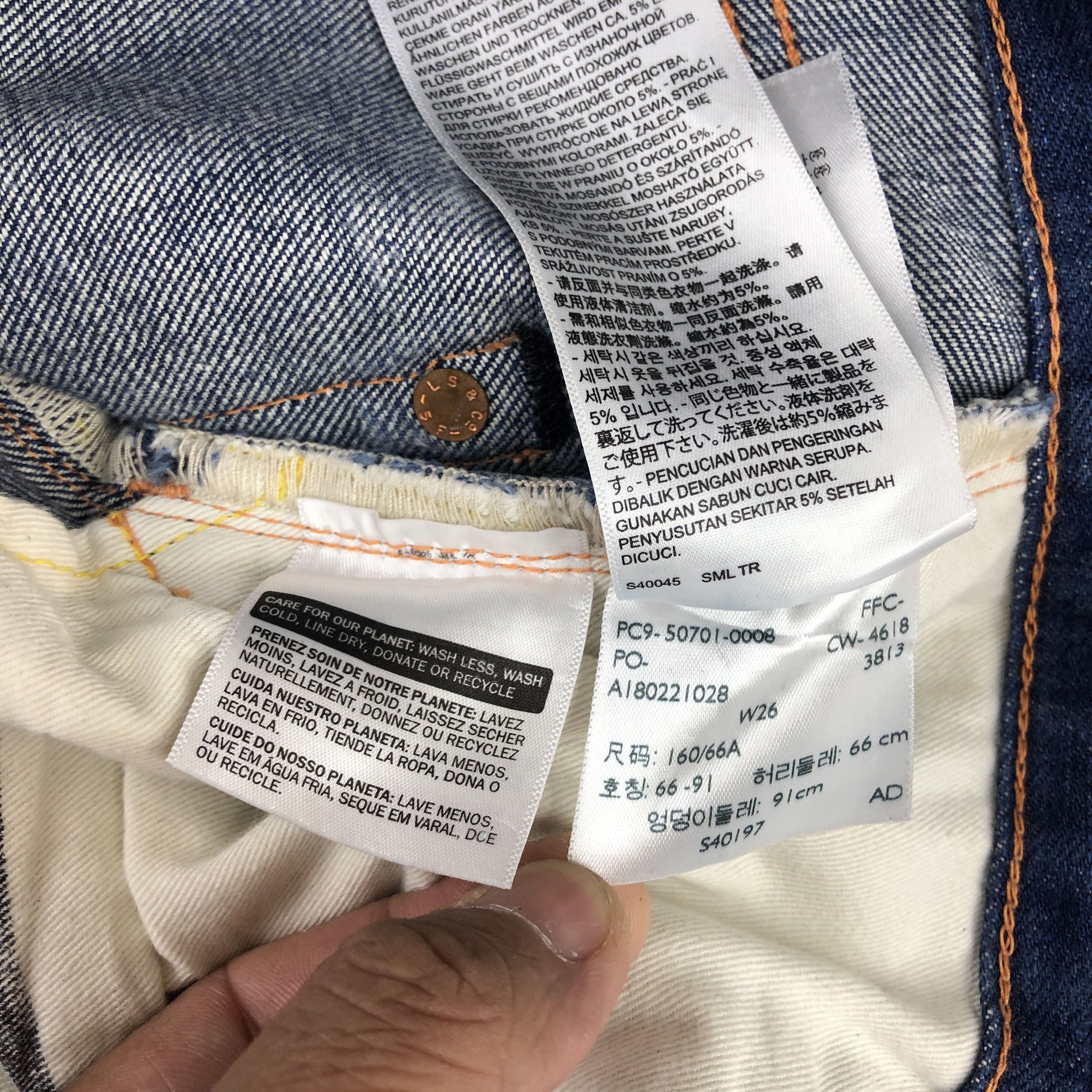 Levi's Vintage Levis 701 Selvedge Jeans Levi's Redline Denim Size 24" / US 00 / IT 34 - 11 Thumbnail