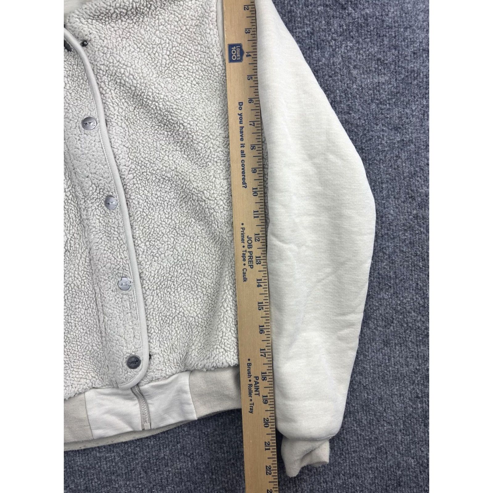 Toad&Co VINTAGE? No — Toad&Co Jacket Womens Small White Sherpa Fleece Bomber Zip Pockets Collarless Size S / US 4 / IT 40 - 4 Thumbnail