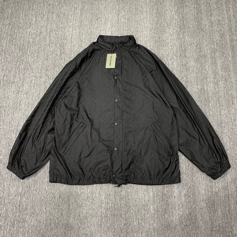 Balenciaga Balenciaga Black Printed Windbreaker Jacket - dmc Size US XS / EU 42 / 0 - 1 Thumbnail