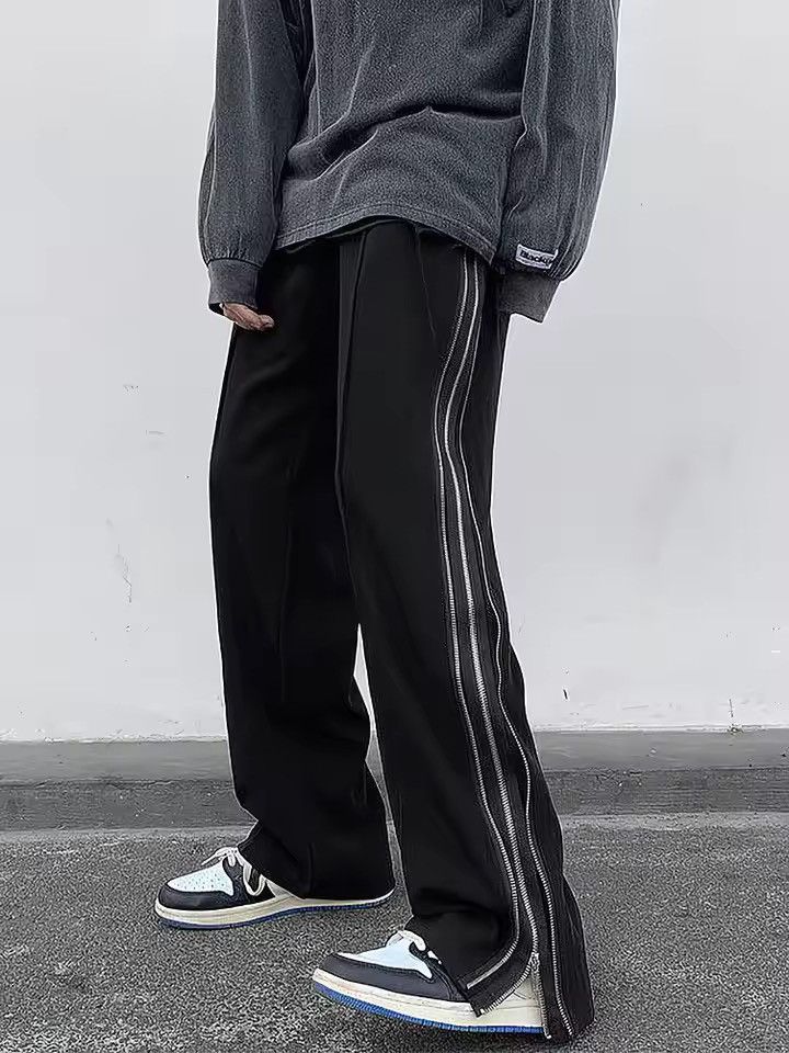 Japanese Brand Streetwear Loose Fit Stripe Lampas Y2K Sweatpants Size US 30 / EU 46 - 6 Thumbnail