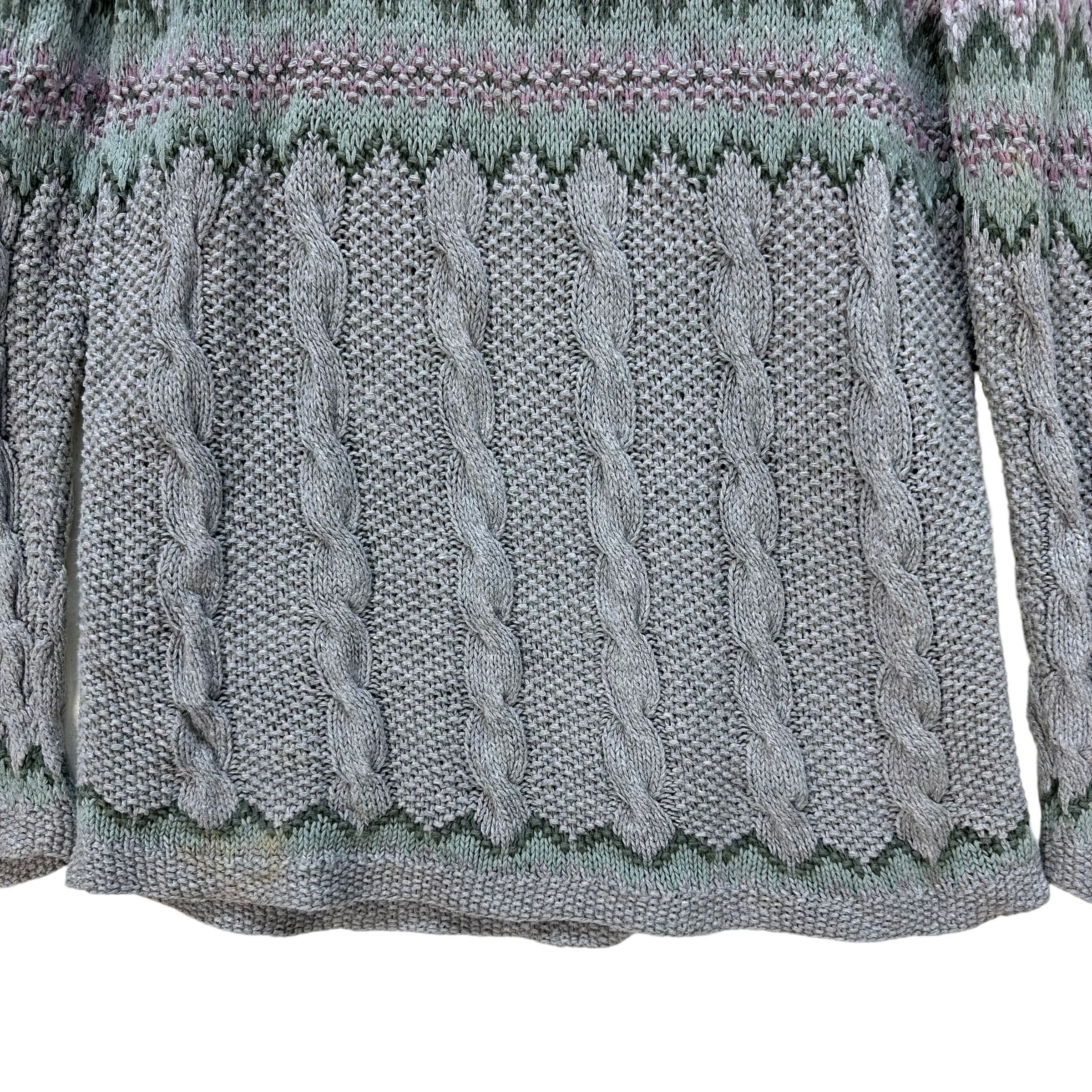 Vintage PETITE SOPHISTICATE CABLE KNIT SWEATER #9031-50 Size S / US 4 / IT 40 - 3 Thumbnail
