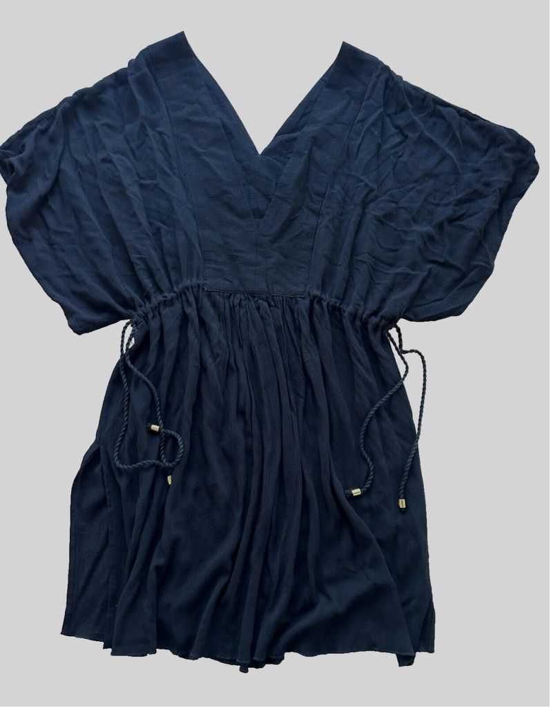 Ralph Lauren Lauren by Ralph Lauren Crinkle Rayon Tunic Black Size M Size M / US 6-8 / IT 42-44 - 3 Thumbnail
