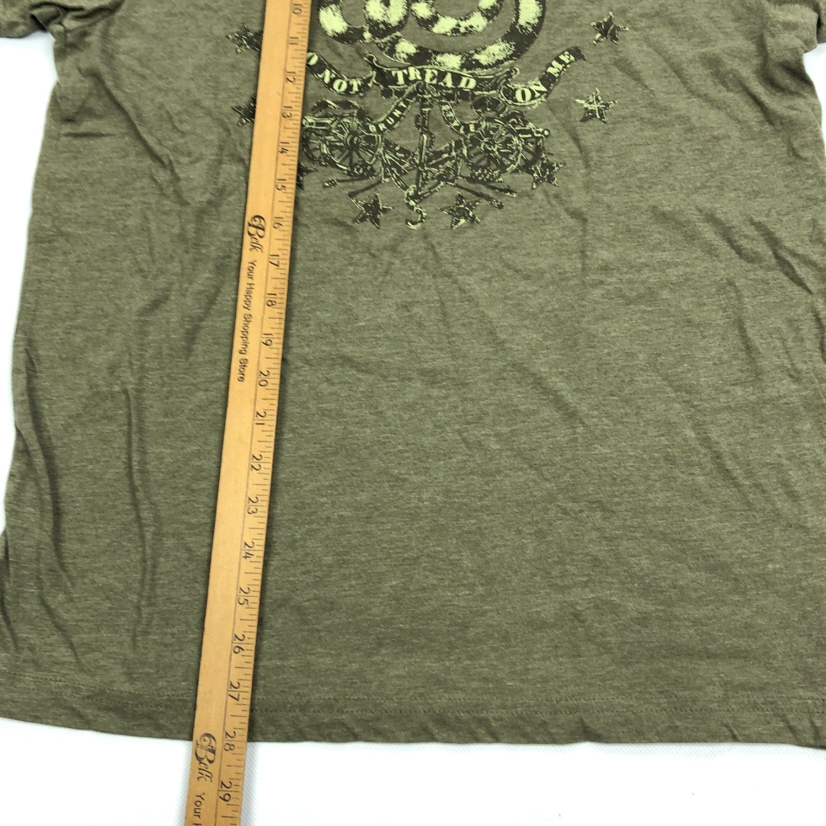 Olive Grunt Style Do Not Tread On Me Gadsden Flag T-Shirt Men's L Olive Green Size US L / EU 52-54 / 3 - 4 Thumbnail